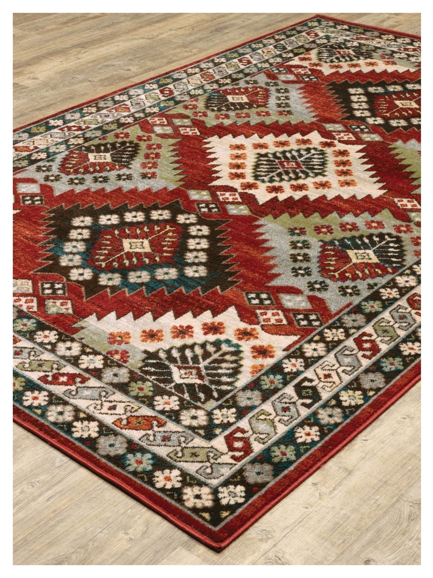 Oriental Weavers Juliette 002R3 Red Multi Casual Machinemade Rug