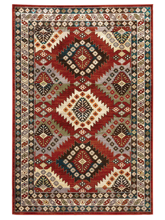 Oriental Weavers Juliette 002R3 Red Casual Machinemade Rug