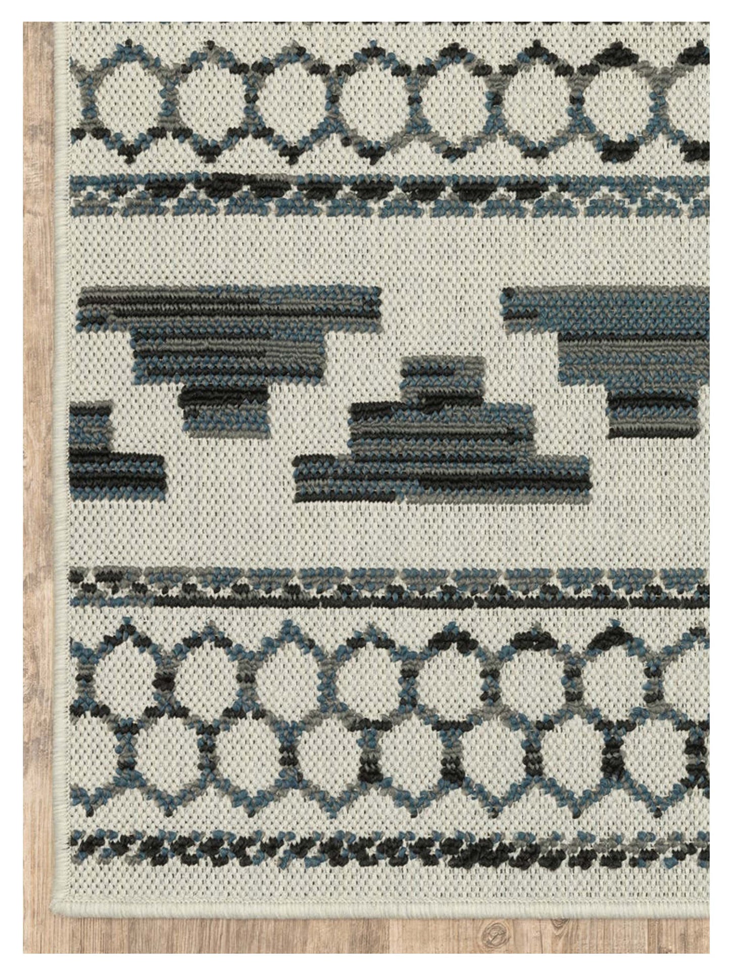 Oriental Weavers TORREY 005Y1 Beige Blue Outdoor Machinemade Rug