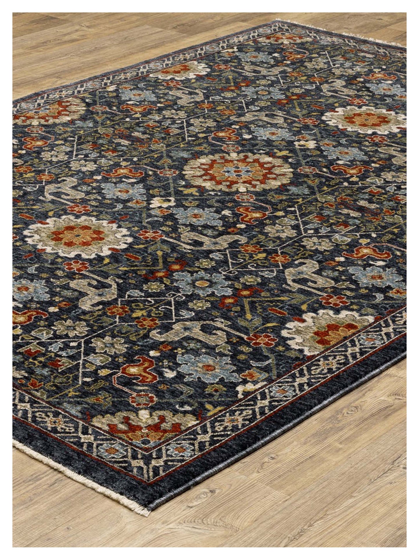 Oriental Weavers ABERDEEN 006B1 Blue Multi Traditional Machinemade Rug