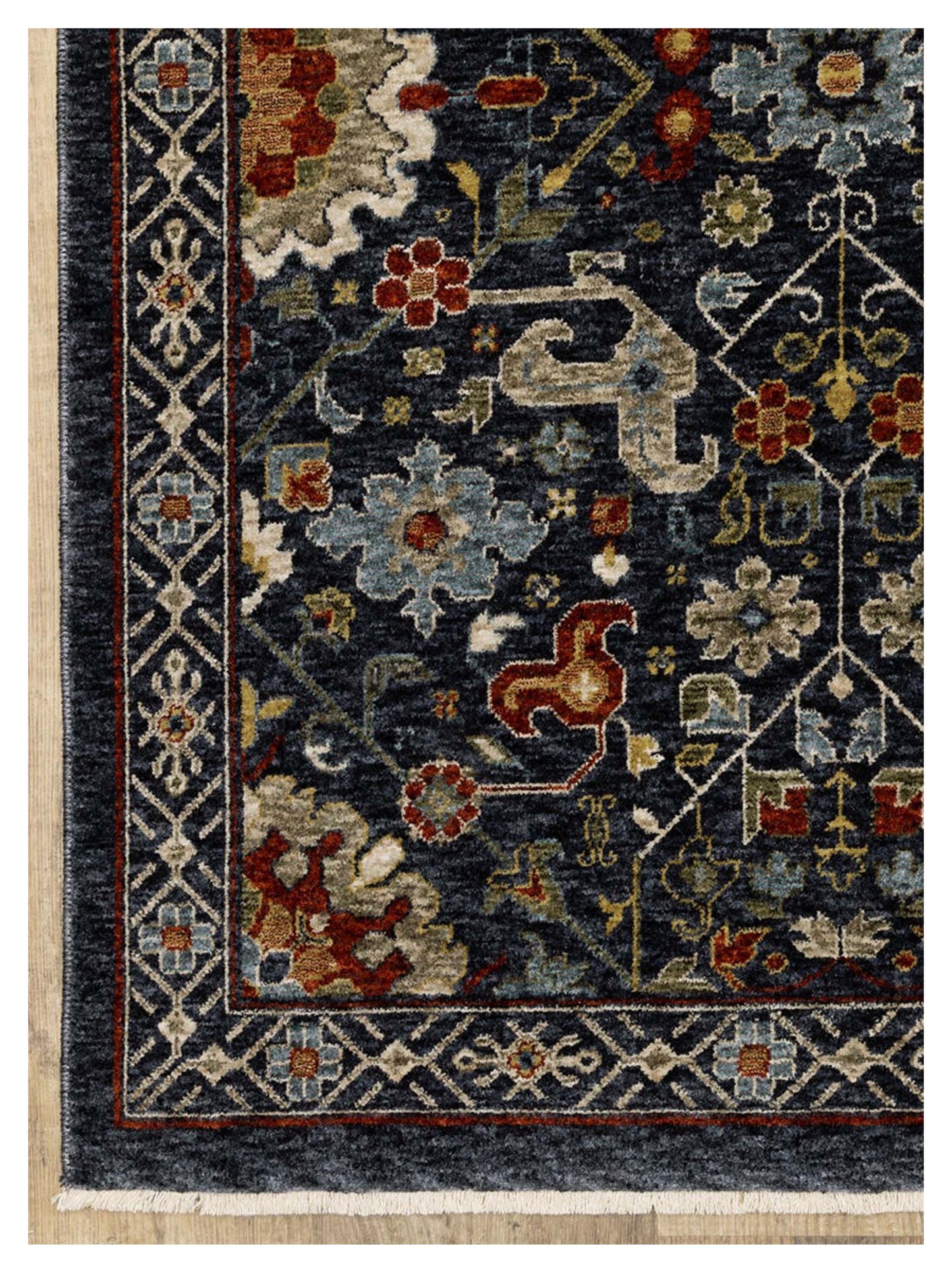 Oriental Weavers ABERDEEN 006B1 Blue Multi Traditional Machinemade Rug