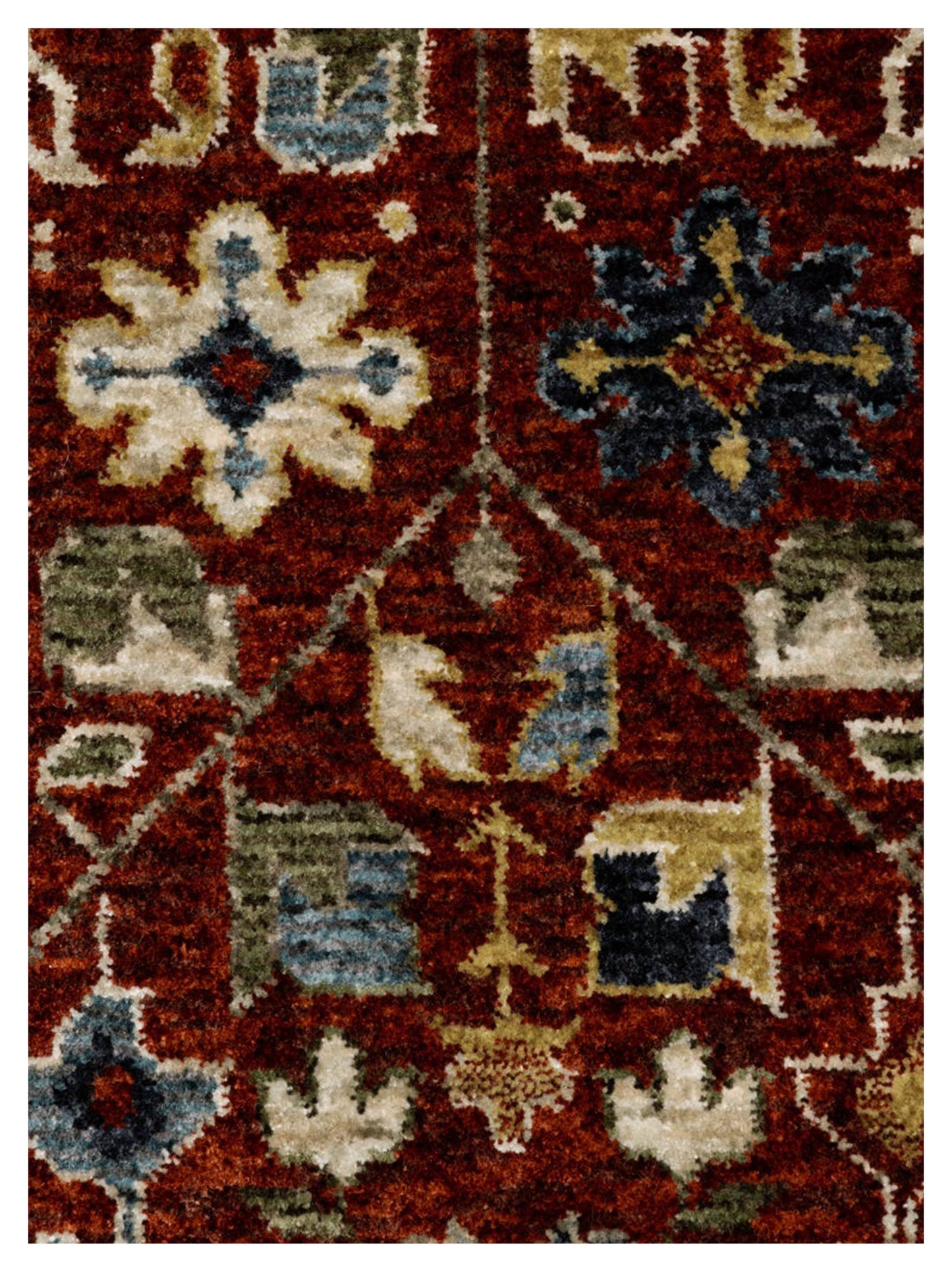 Oriental Weavers ABERDEEN 006R1 Red Multi Traditional Machinemade Rug