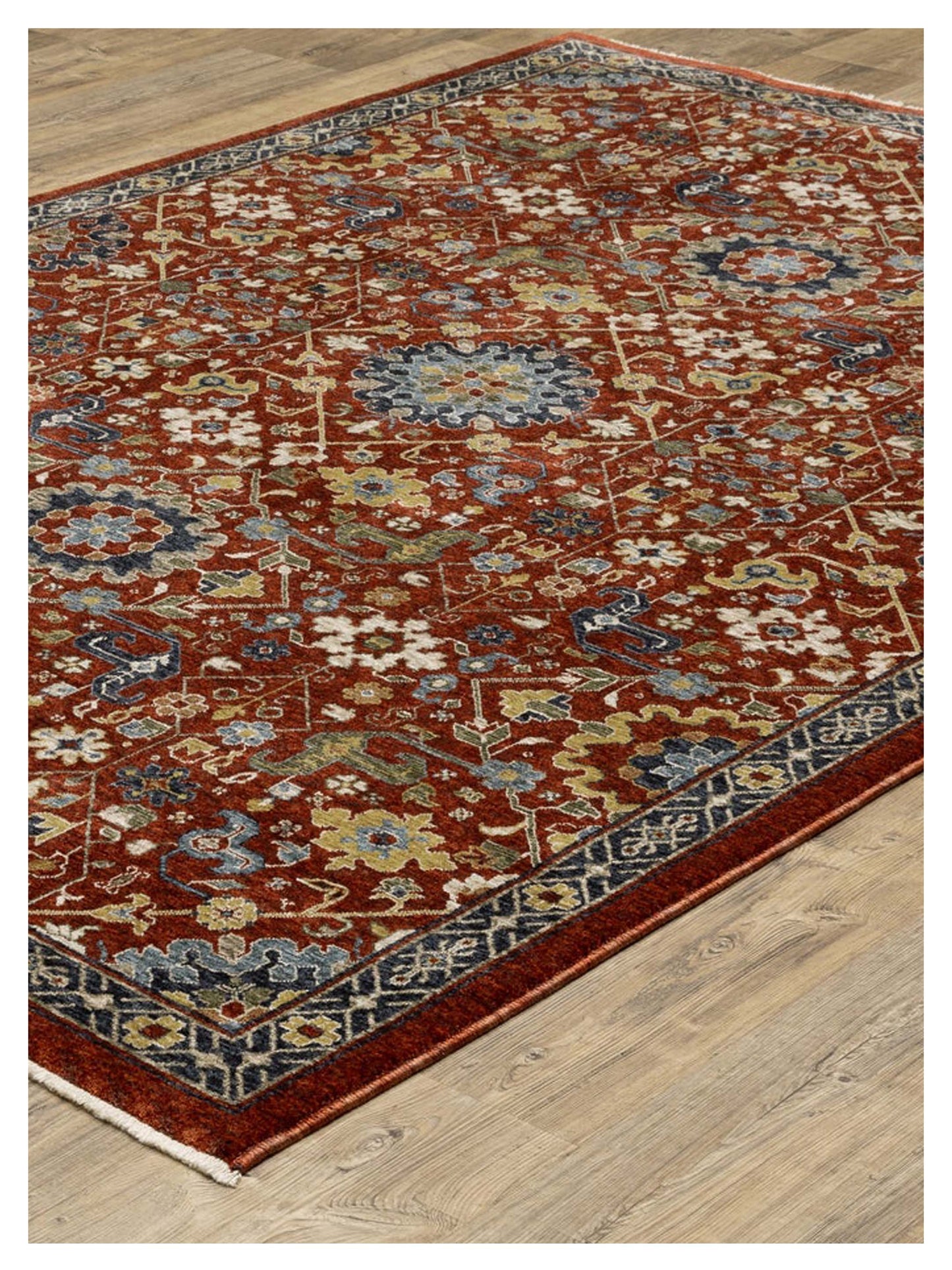 Oriental Weavers ABERDEEN 006R1 Red Multi Traditional Machinemade Rug