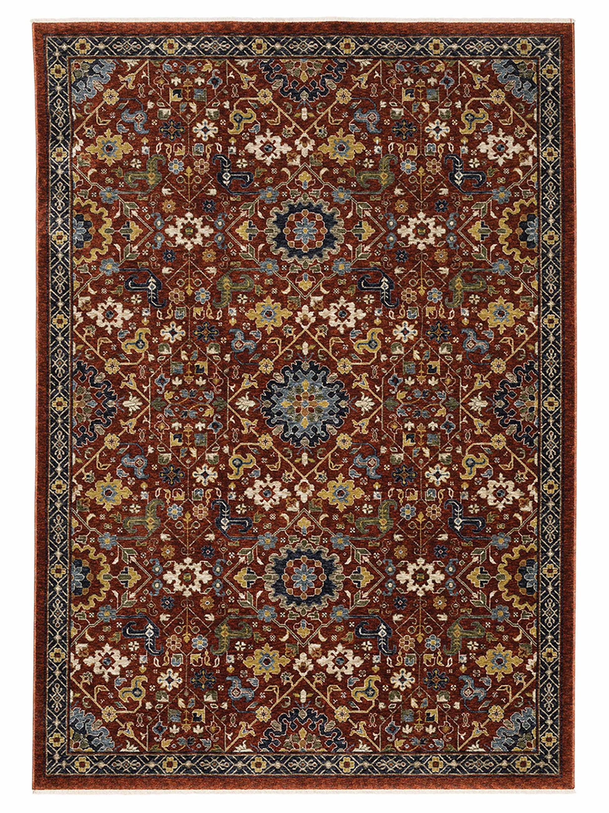 Oriental Weavers ABERDEEN 006R1 Red Traditional Machinemade Rug