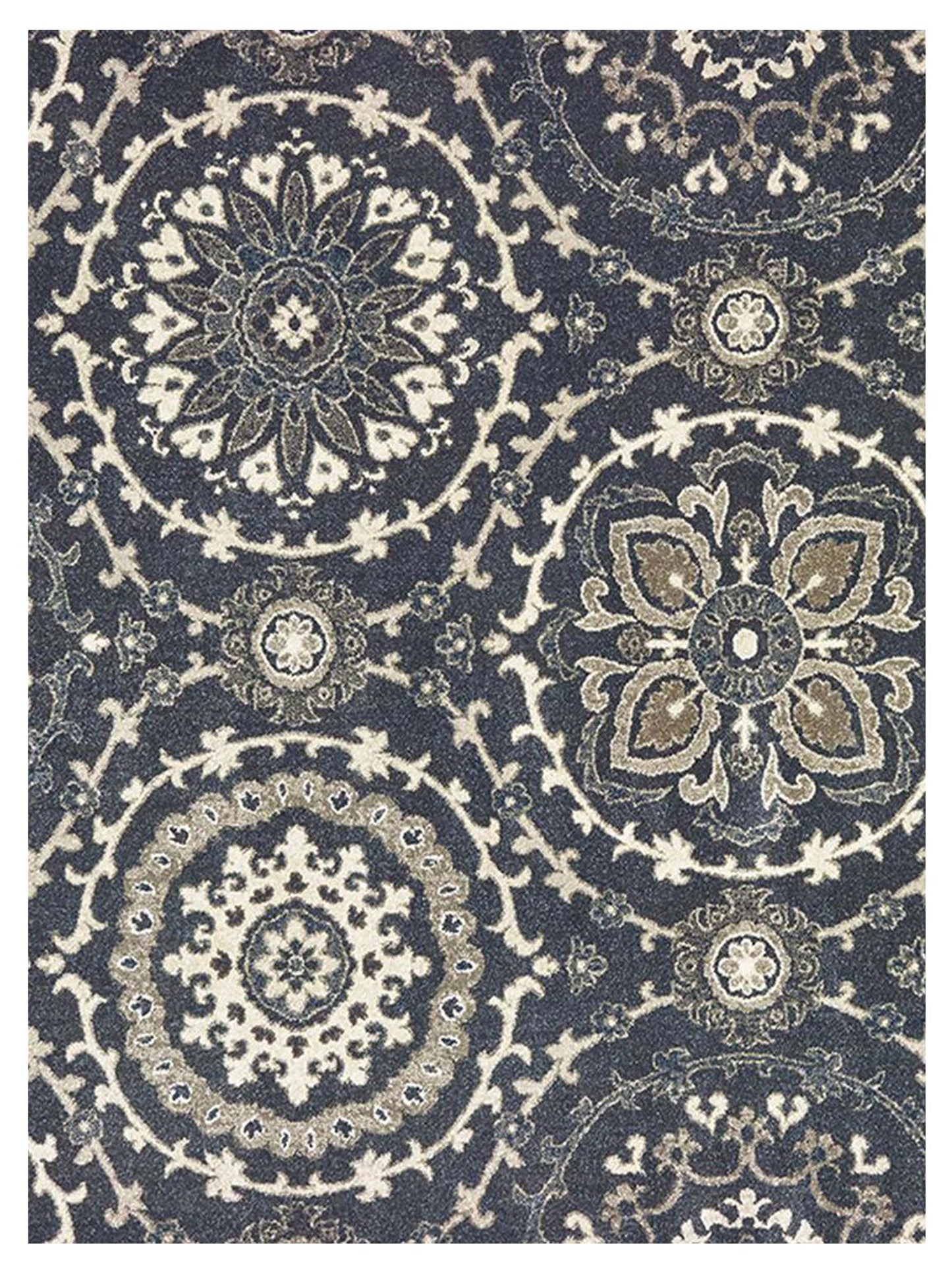 Oriental Weavers Richmond 008E3 Navy Ivory Casual Woven Rug