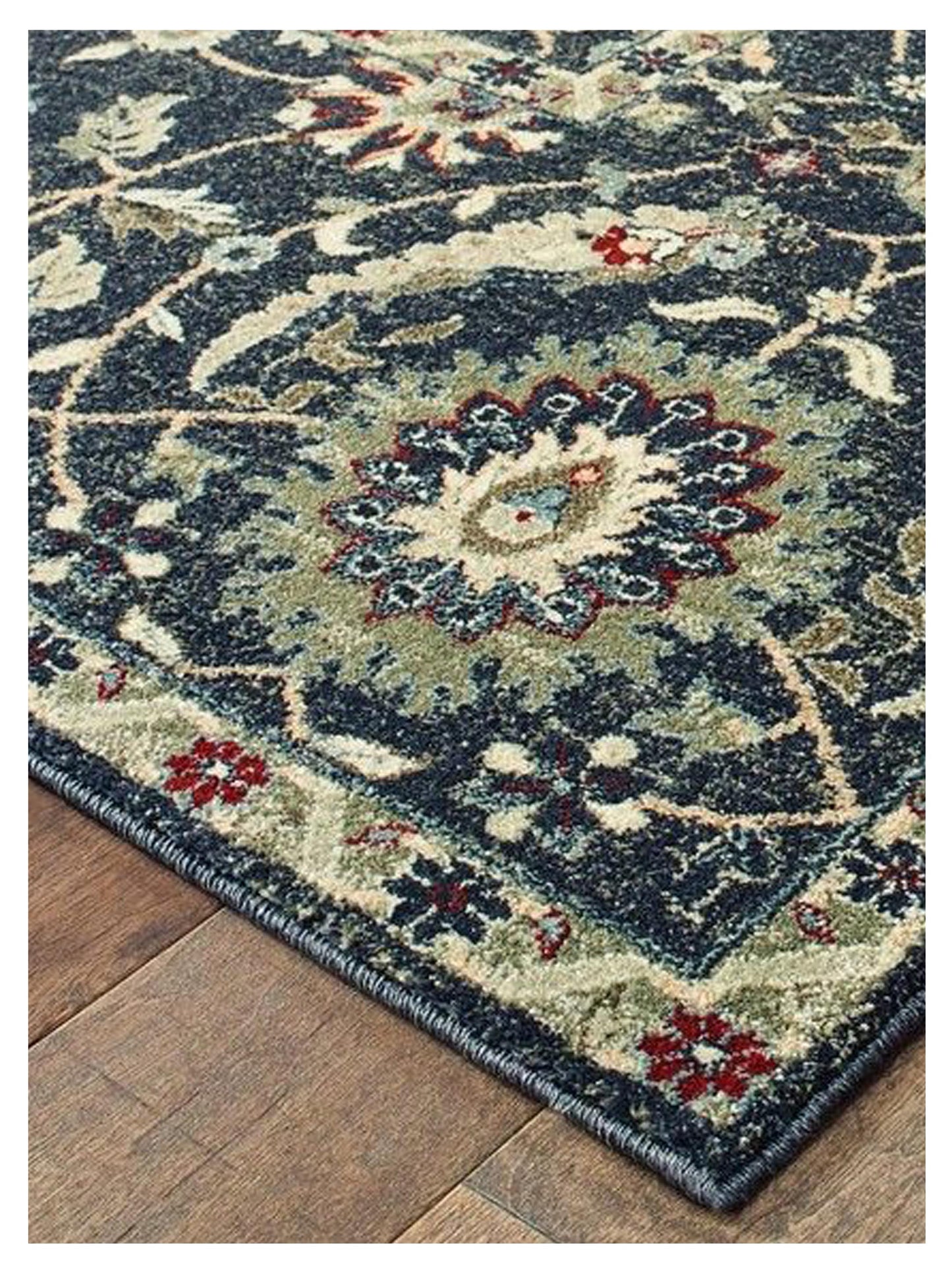 Oriental Weavers RALEIGH 022K5 Navy Ivory Traditional Machinemade Rug