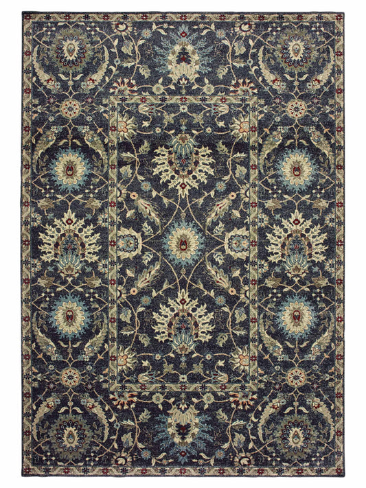 Oriental Weavers RALEIGH 022K5 Navy Traditional Machinemade Rug