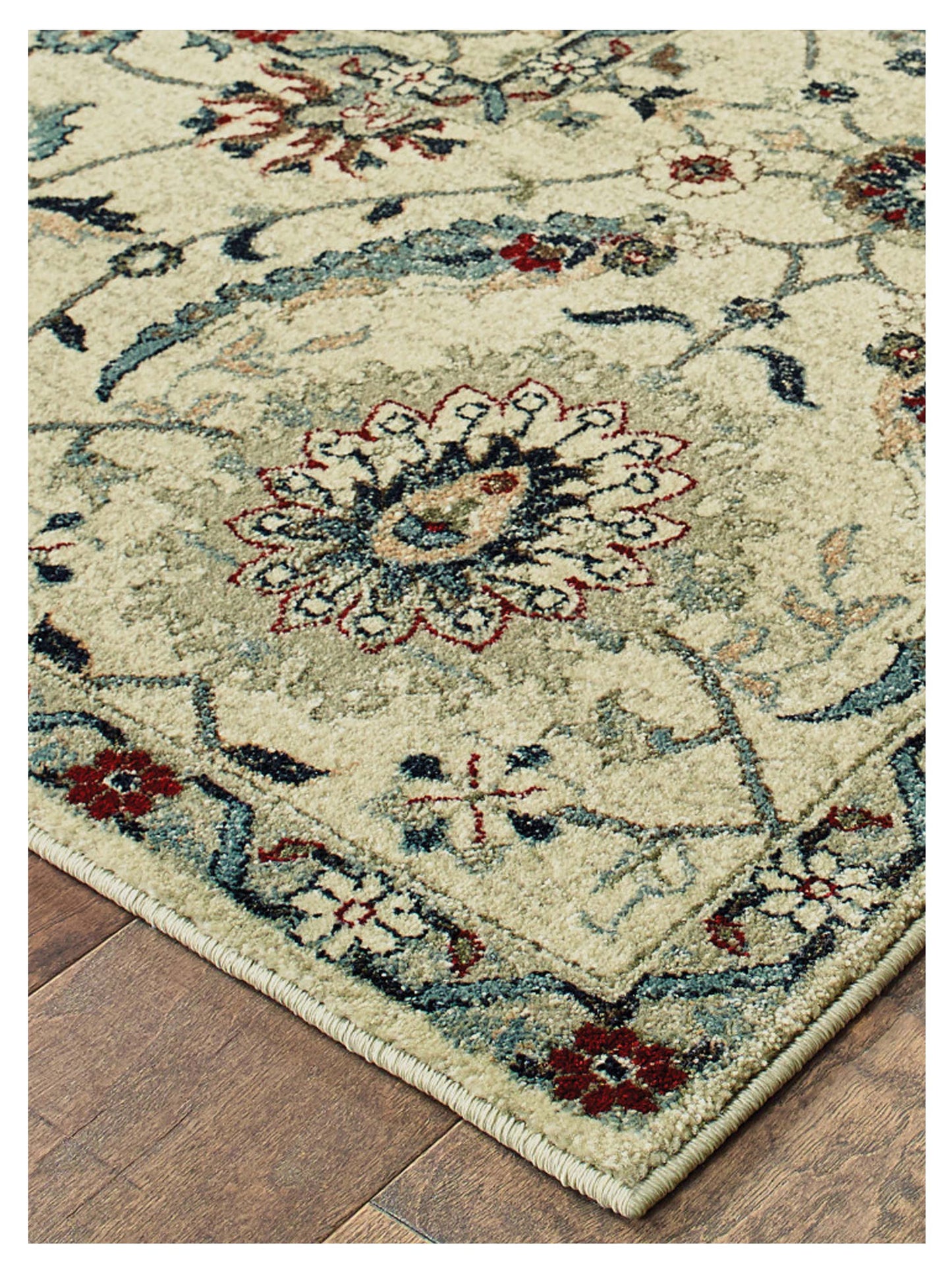 Oriental Weavers RALEIGH 022Y5 Ivory Navy Traditional Machinemade Rug