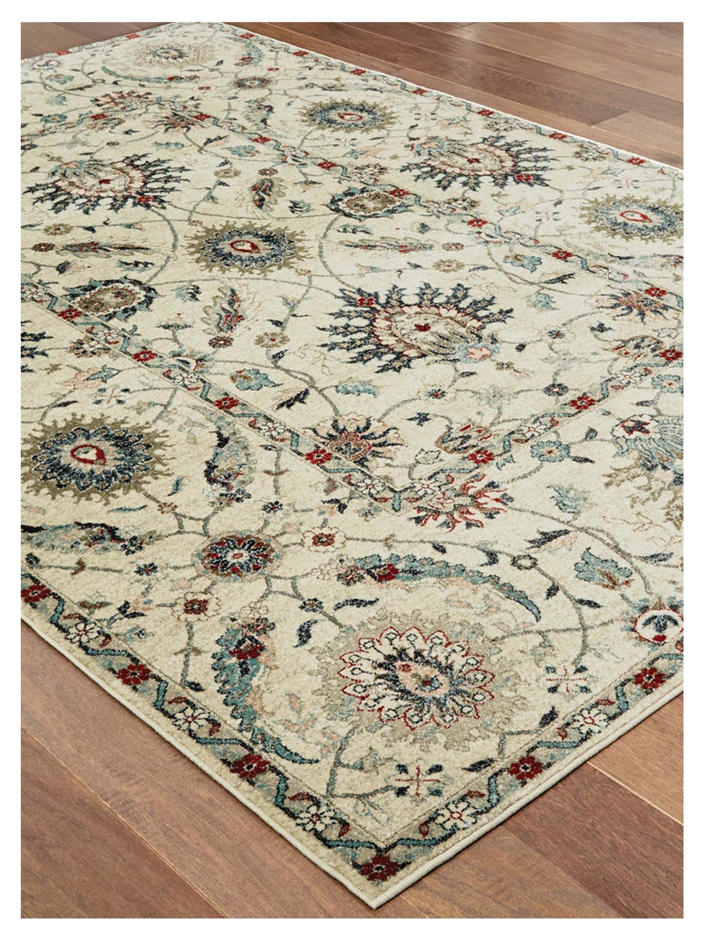 Oriental Weavers RALEIGH 022Y5 Ivory Navy Traditional Machinemade Rug