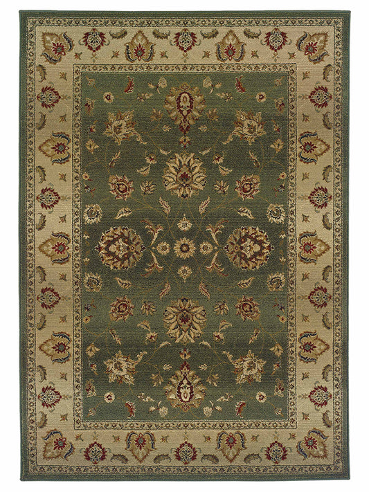 Oriental Weavers GENESIS 034F1 Green Traditional Machinemade Rug