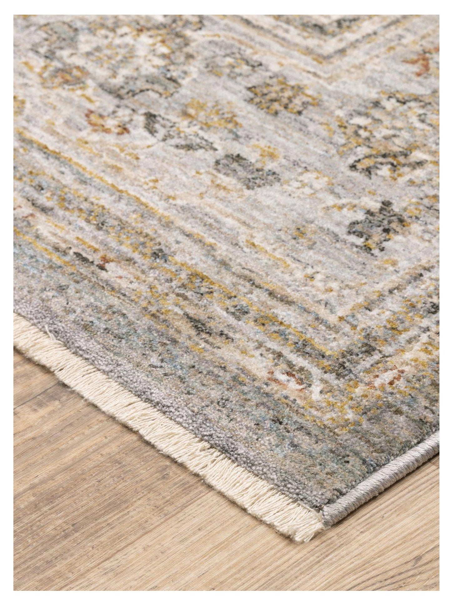 Oriental Weavers Maharaja 040M1 Grey Gold Traditional Machinemade Rug