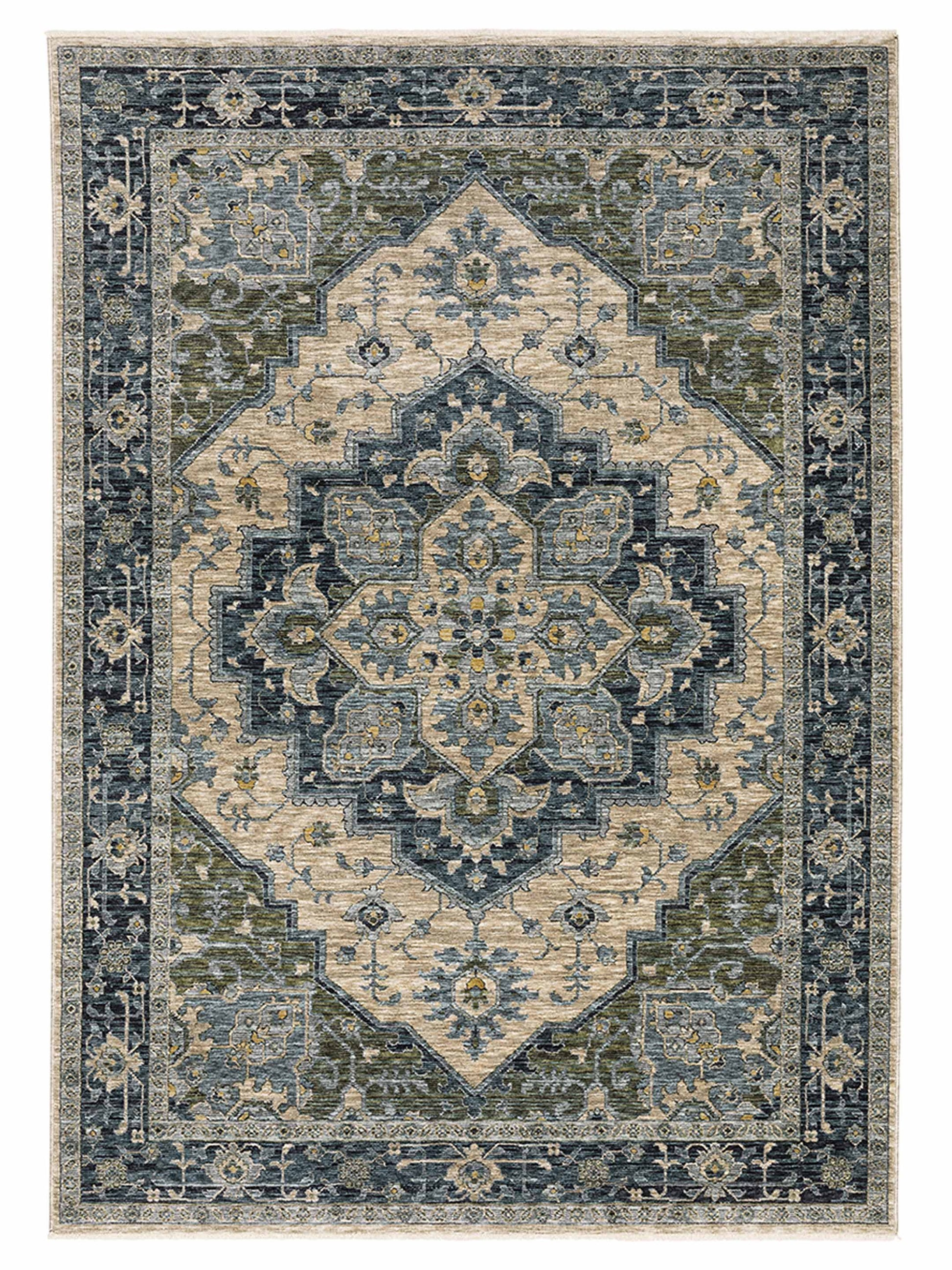 Oriental Weavers ABERDEEN 051G1 Blue Traditional Machinemade Rug