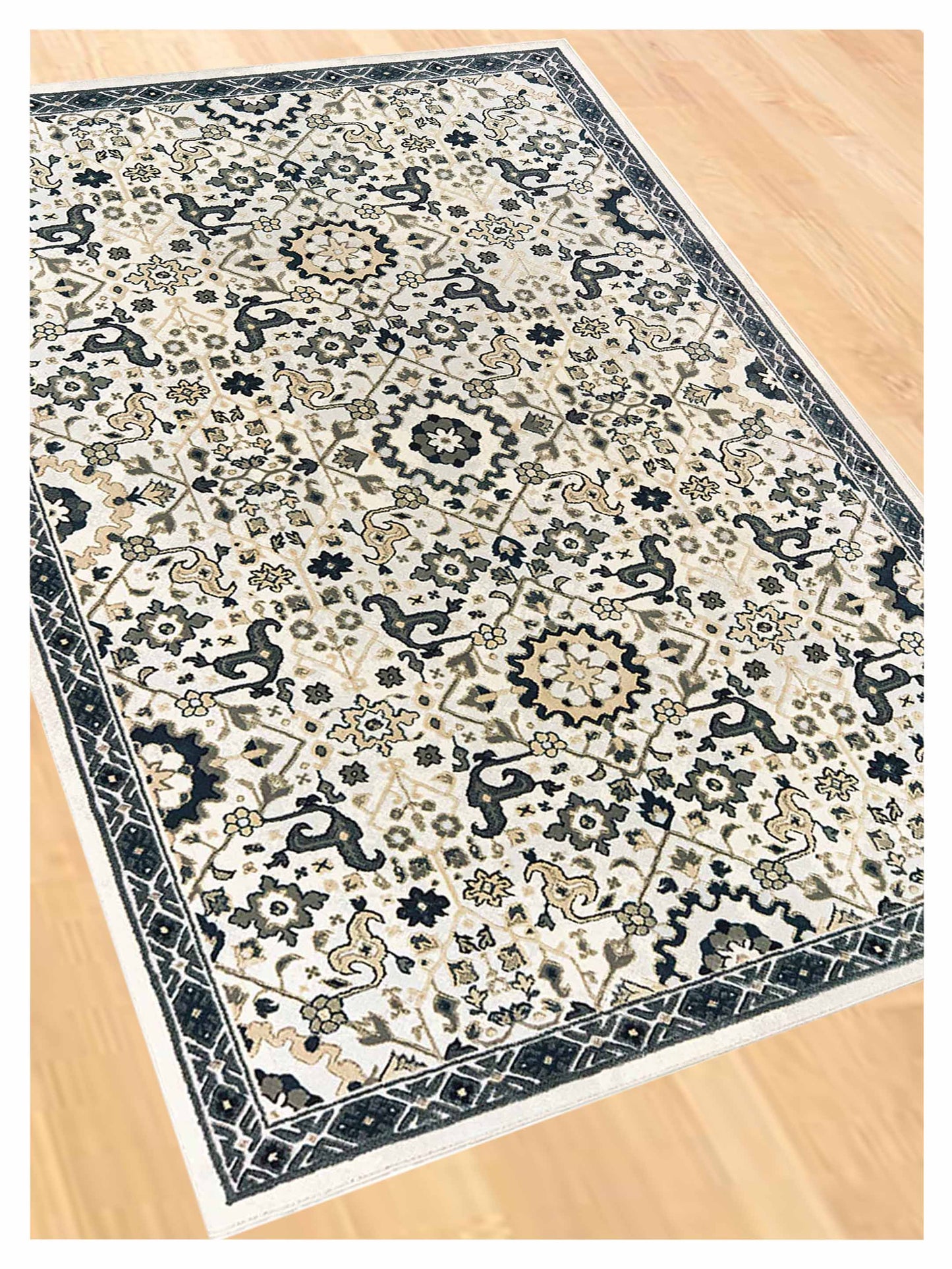 Oriental Weavers BOWEN 073J2 Ivory Navy Casual Machinemade Rug