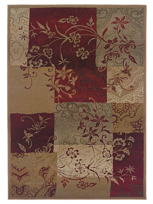 Oriental Weavers GENESIS 080X1 Red Casual Machinemade Rug