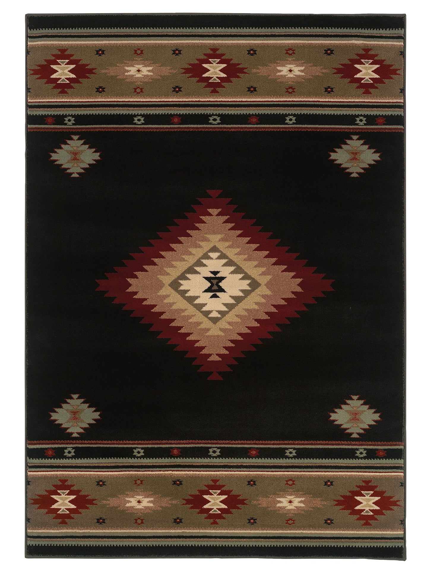 Oriental Weavers Hudson 087G1 Black Casual Loom Rug