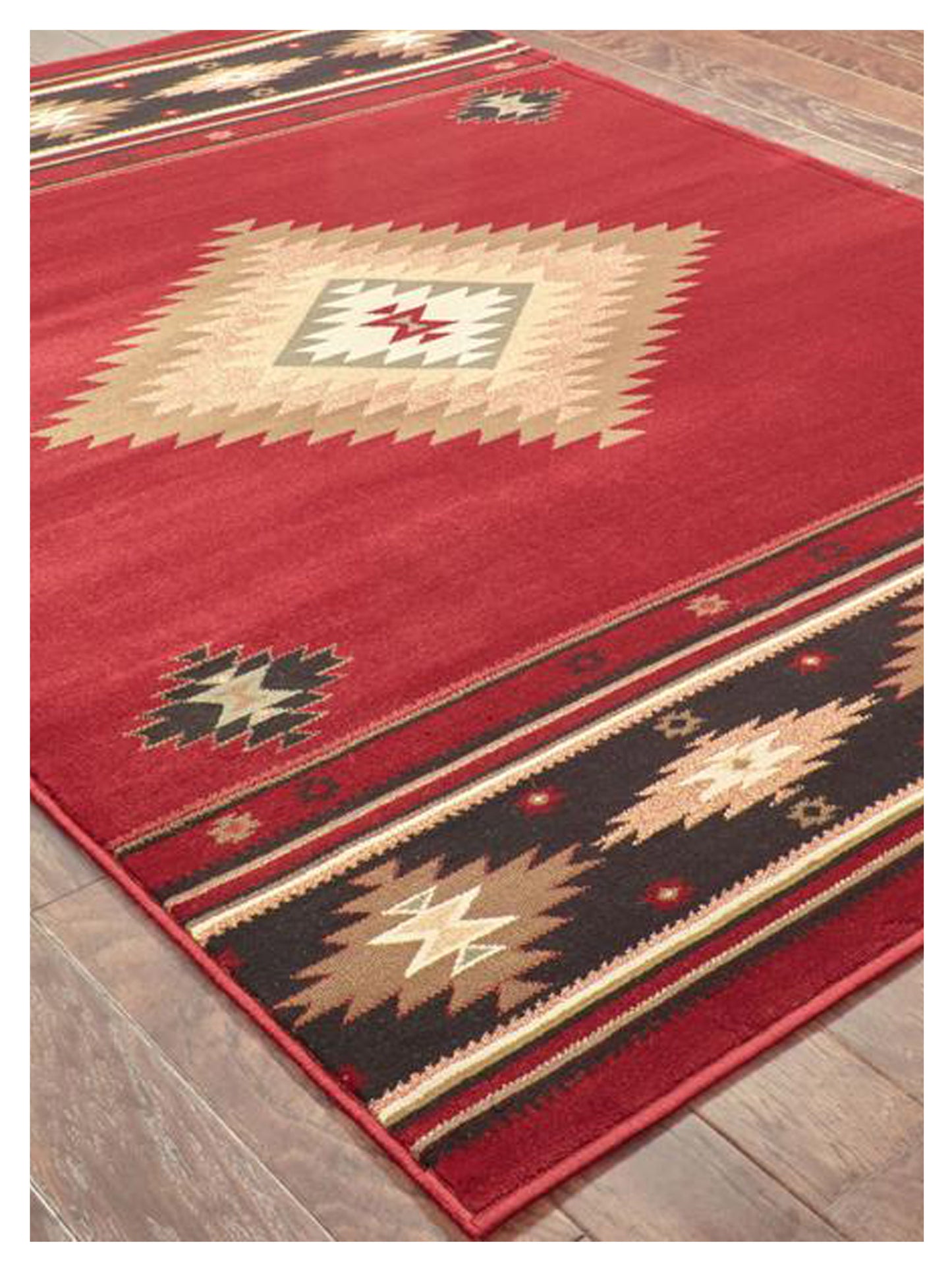 Oriental Weavers Hudson 087K1 Red Green Casual Loom Rug