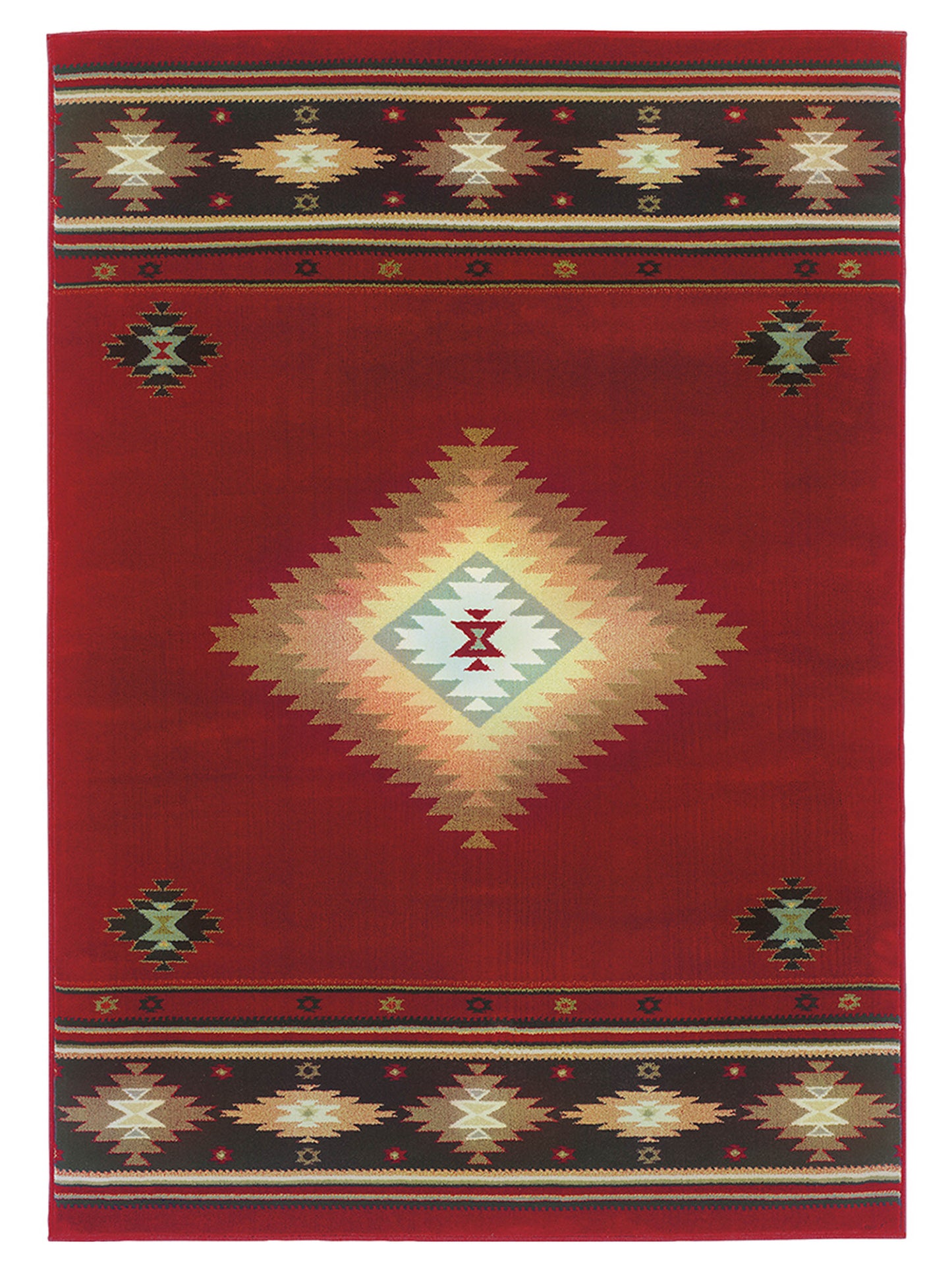 Oriental Weavers Hudson 087K1 Red Casual Loom Rug