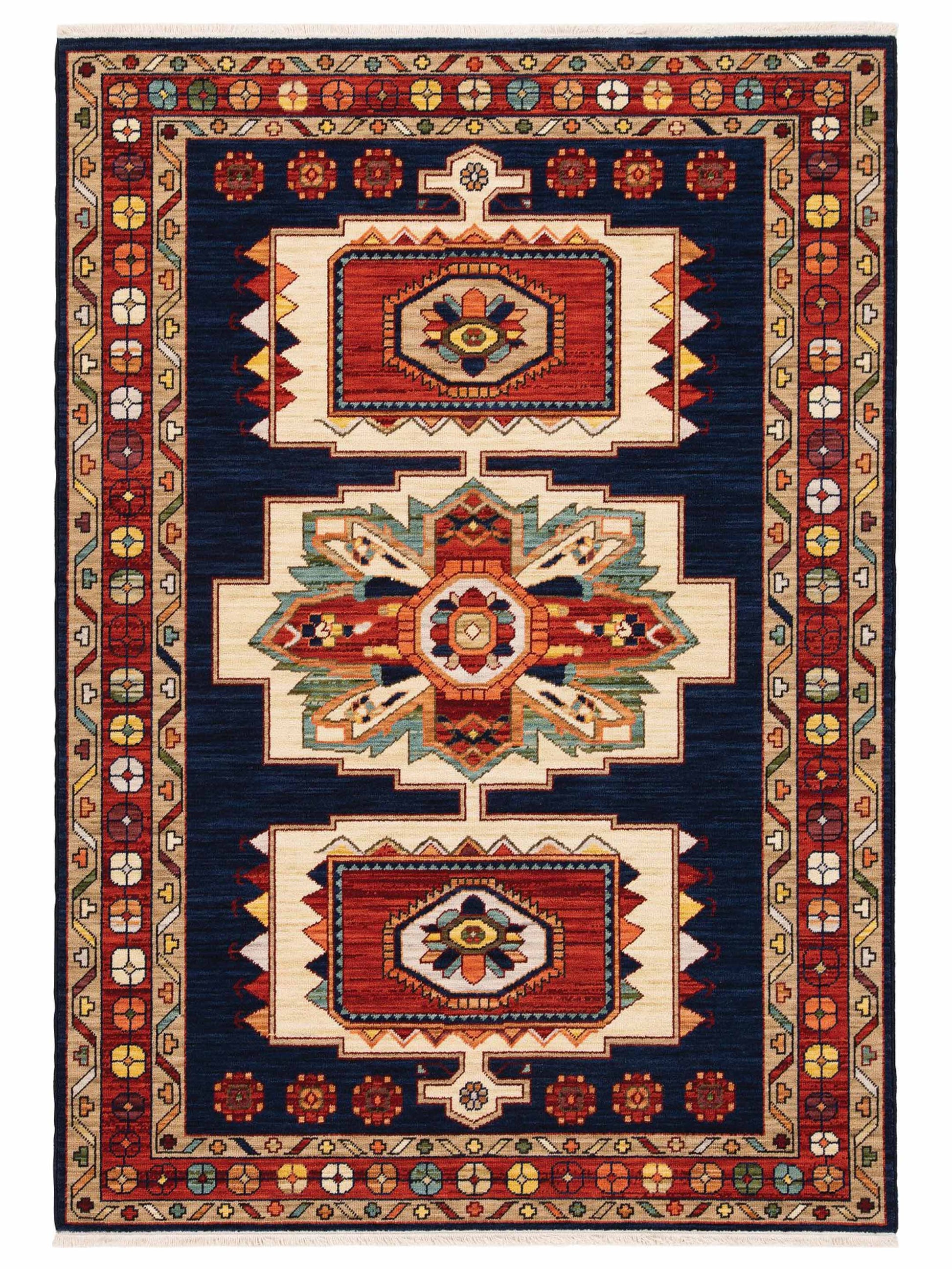 Oriental Weavers LILIHAN 090B6 Blue Traditional Machinemade Rug