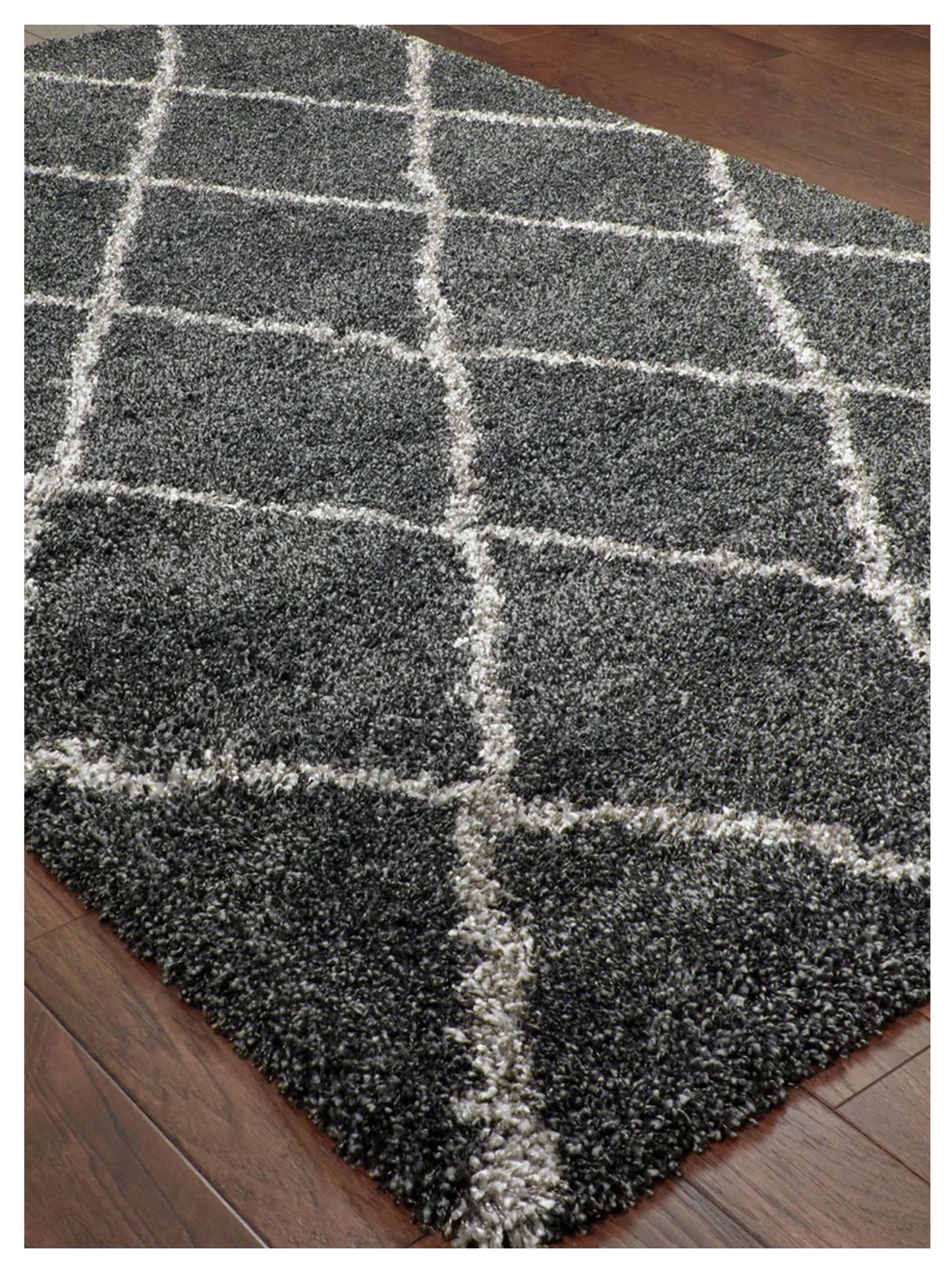 Oriental Weavers Henderson 090K1 Charcoal Grey Shag Machinemade Rug