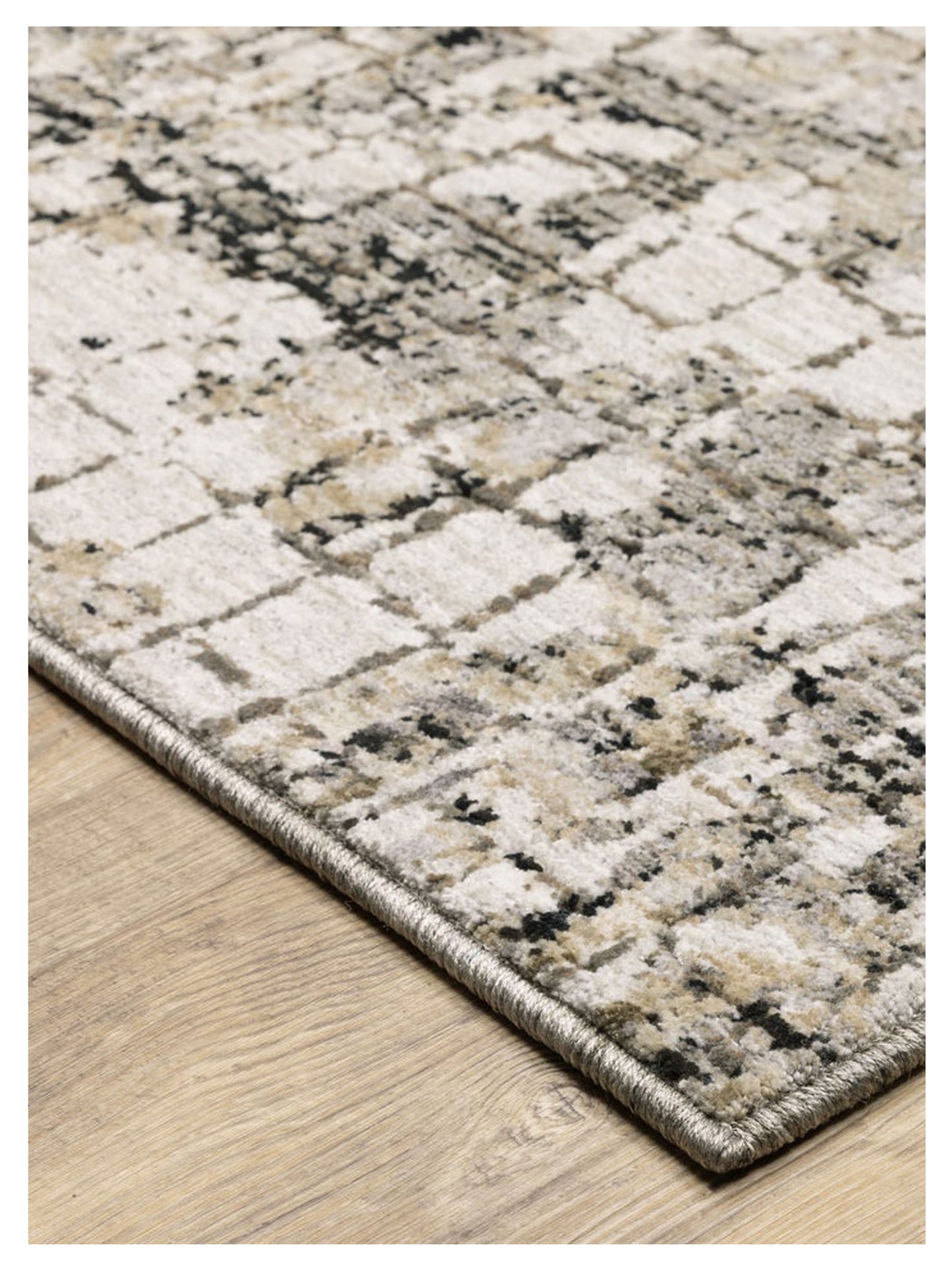 Oriental Weavers NEBULOUS 091D9 Grey Beige Contemporary Machinemade Rug