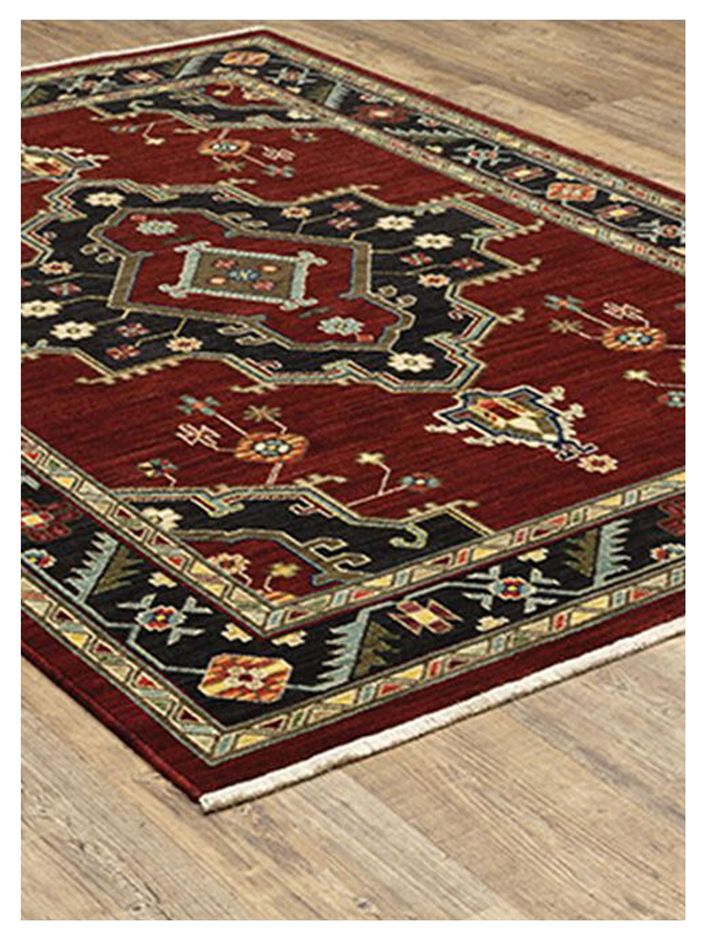 Oriental Weavers LILIHAN 092R6 Red Black Traditional Machinemade Rug