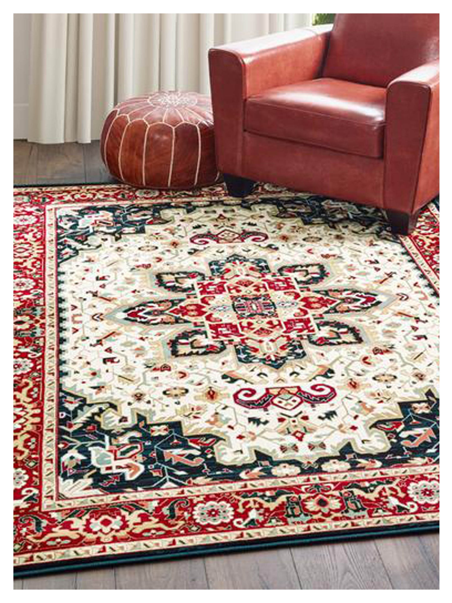 Oriental Weavers KASHAN 096W1 Red Ivory Traditional Machinemade Rug