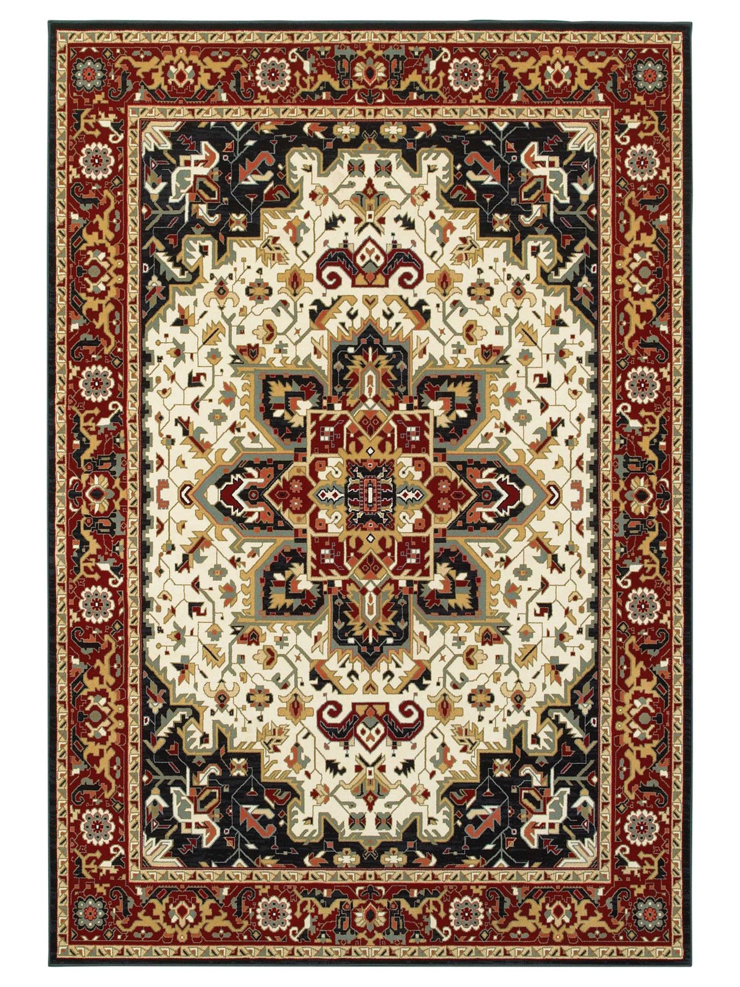 Oriental Weavers KASHAN 096W1 Red Traditional Machinemade Rug