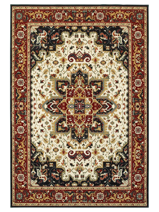 Oriental Weavers KASHAN 096W1 Red Traditional Machinemade Rug