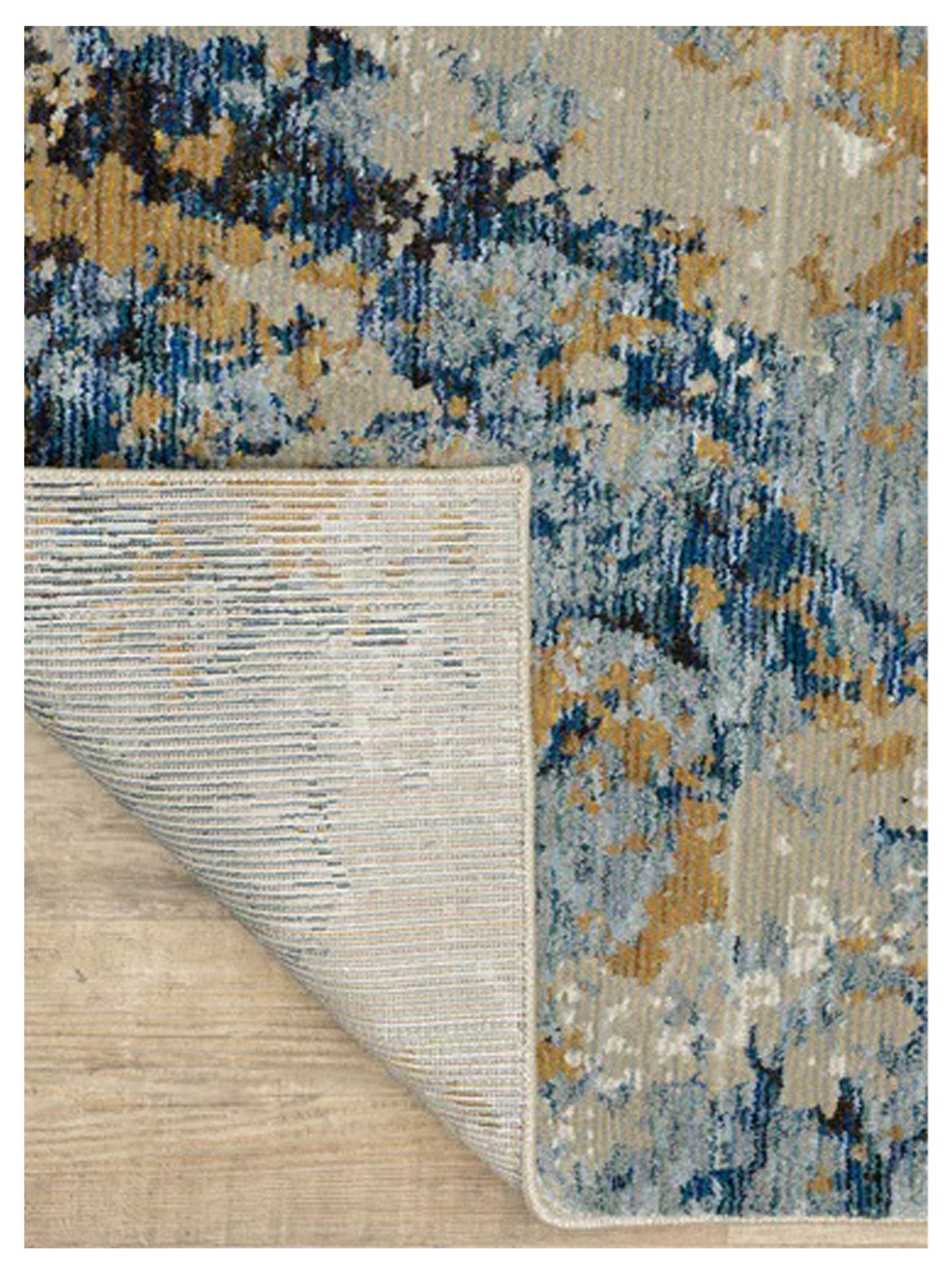 Oriental Weavers EVOLUTION 0980A Blue Gold Contemporary Machinemade Rug