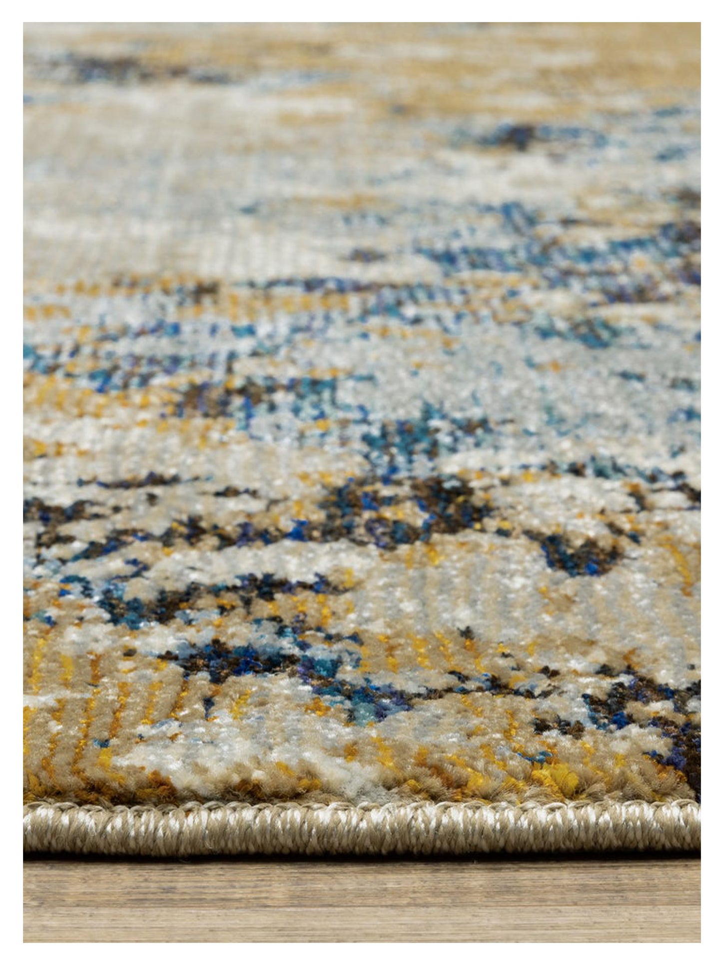 Oriental Weavers EVOLUTION 0980A Blue Gold Contemporary Machinemade Rug