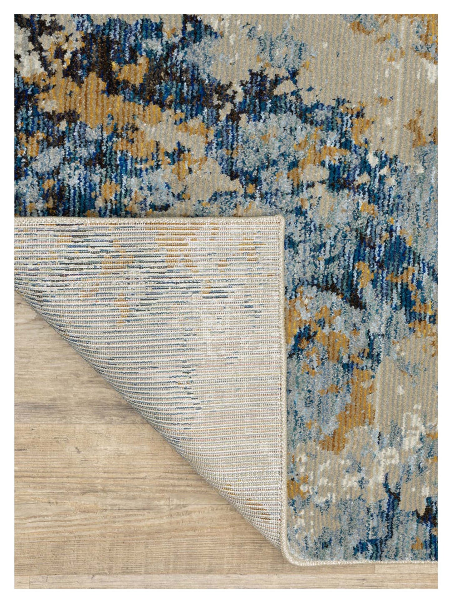 Oriental Weavers EVOLUTION 0980A Blue Gold Contemporary Machinemade Rug