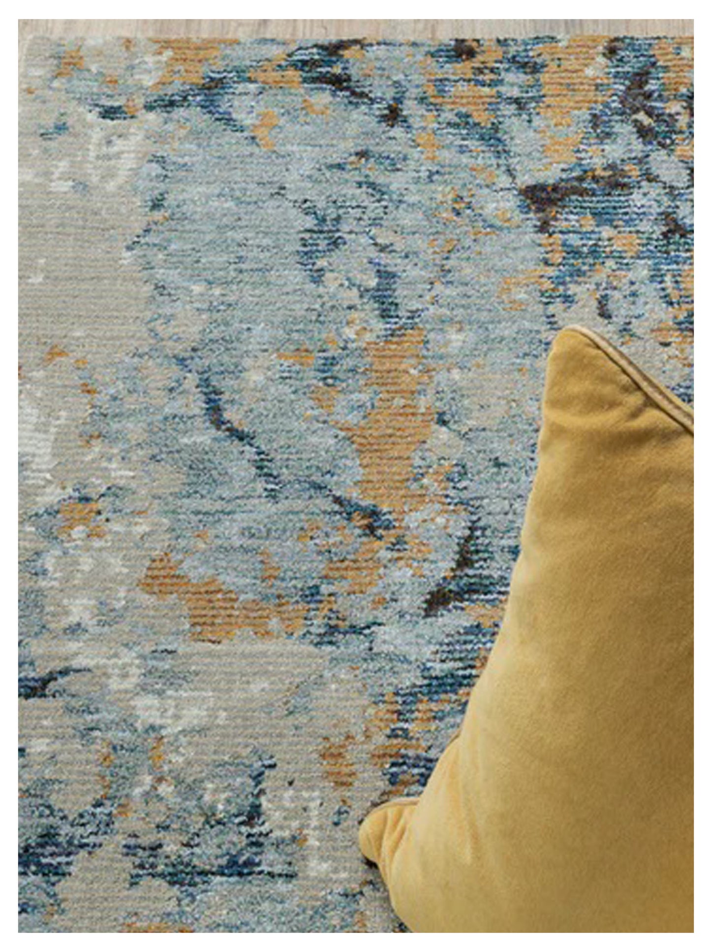 Oriental Weavers EVOLUTION 0980A Blue Gold Contemporary Machinemade Rug