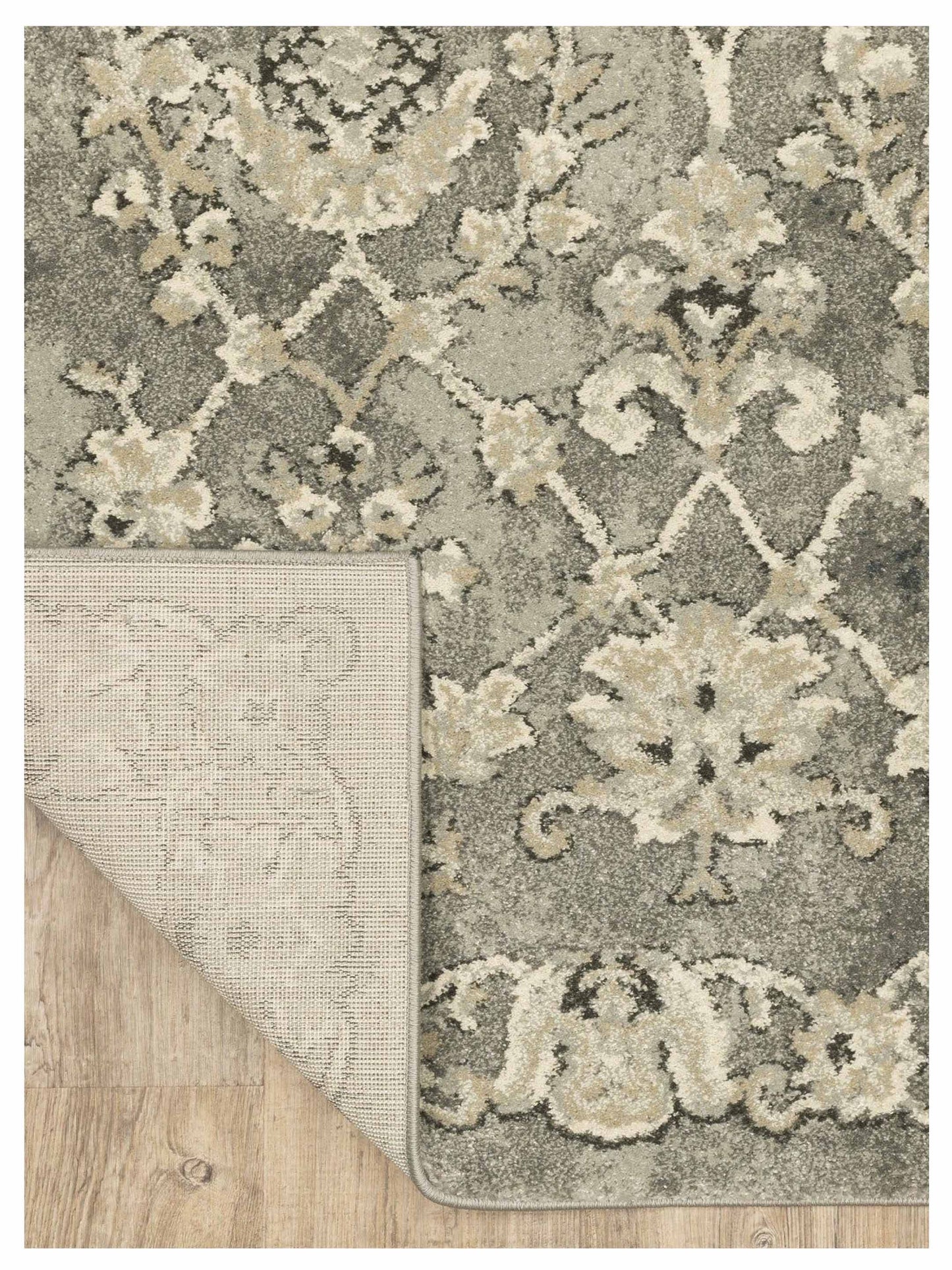 Oriental Weavers FLORENCE 1002E Grey Beige Casual Machinemade Rug