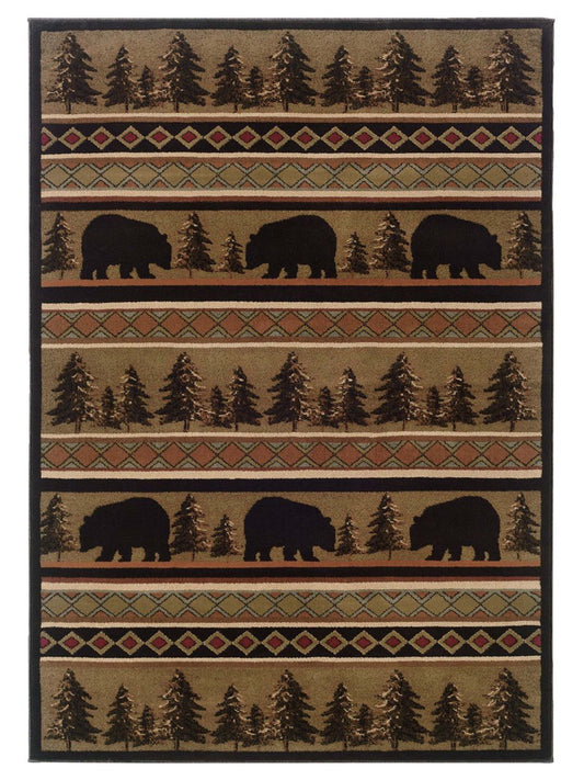 Oriental Weavers Hudson 1066A Black Casual Loom Rug