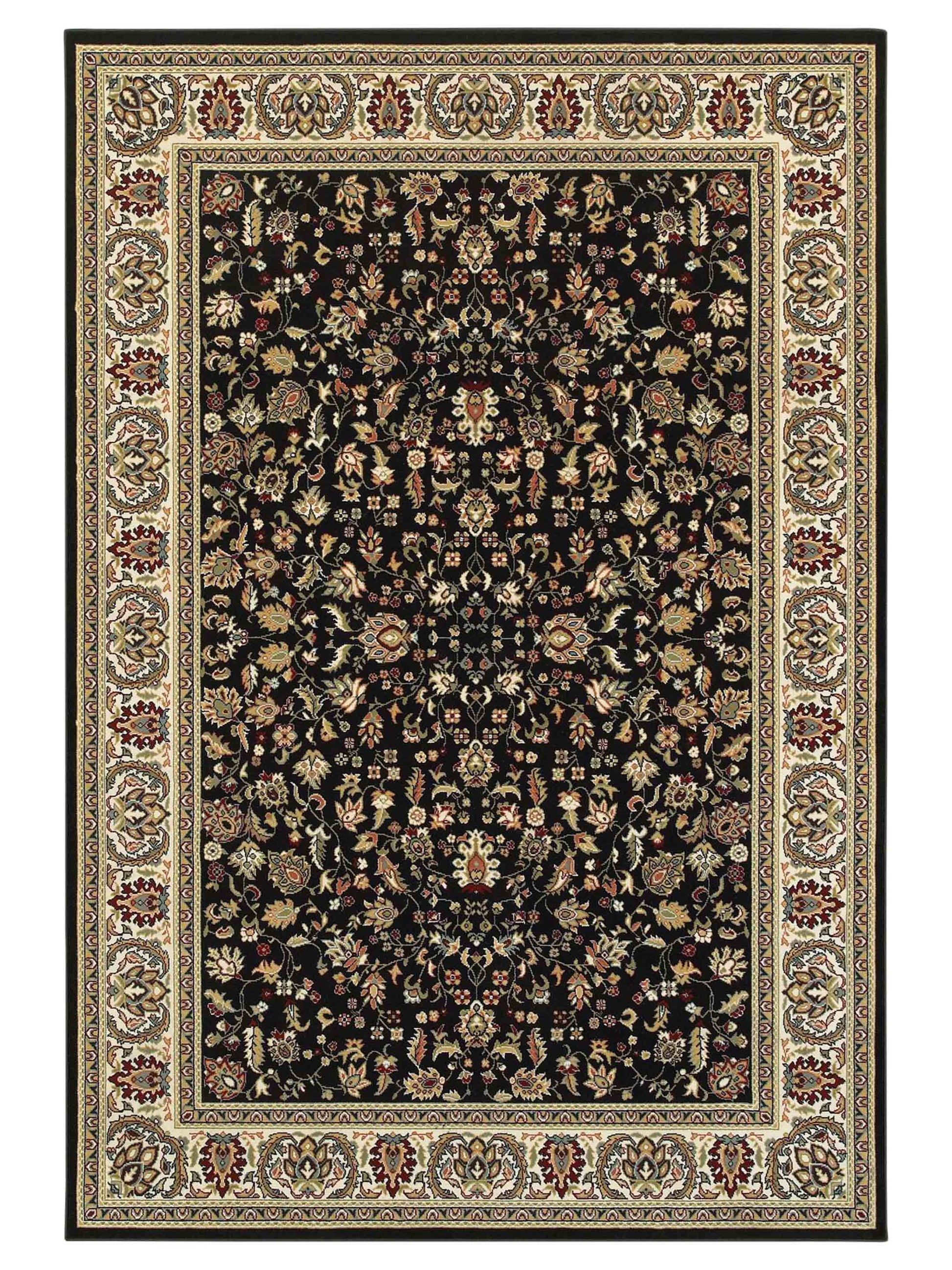 Oriental Weavers KASHAN 108B1 Black Traditional Machinemade Rug