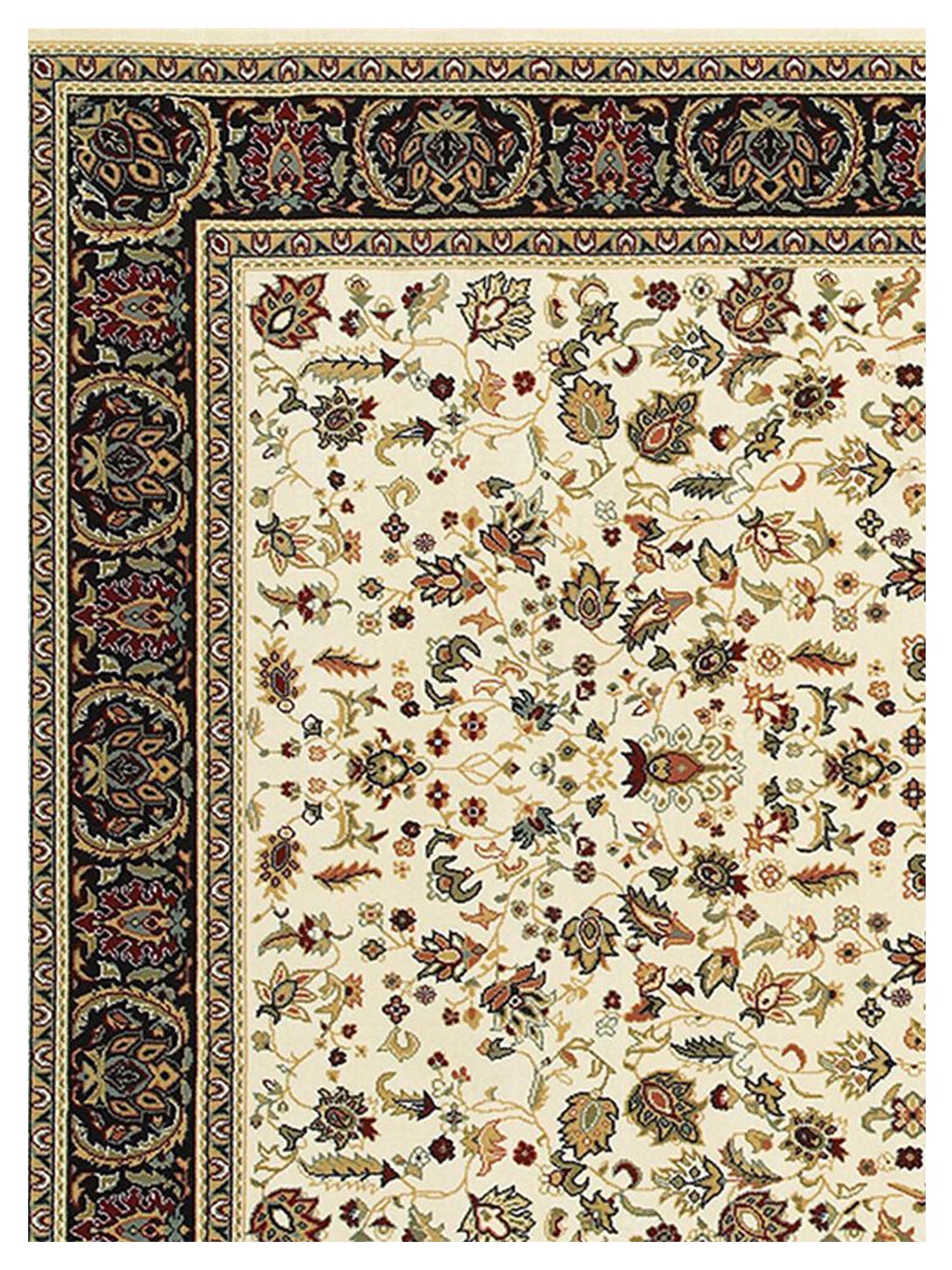 Oriental Weavers KASHAN 108X1 Ivory Black Traditional Machinemade Rug