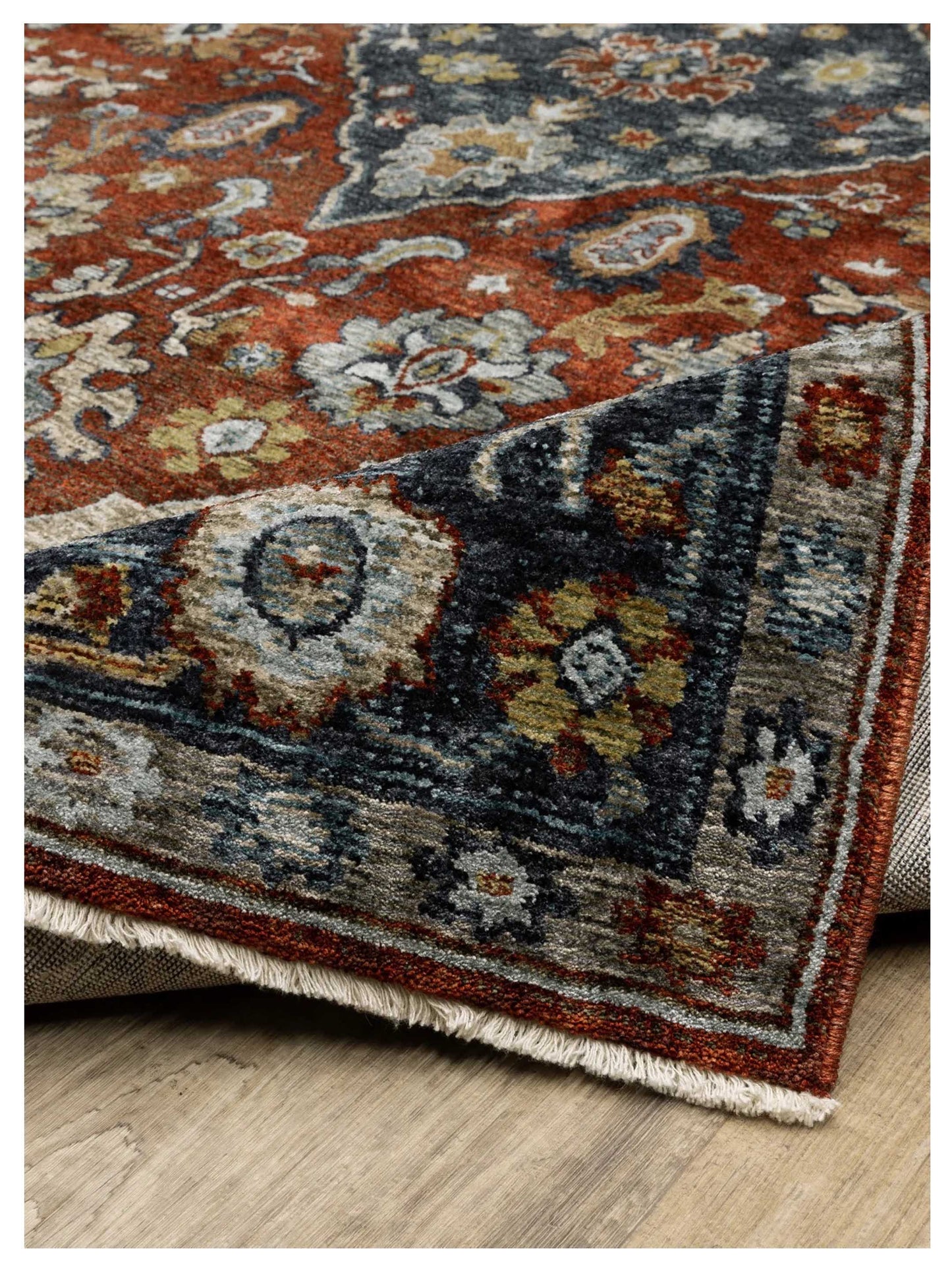 Oriental Weavers ABERDEEN 1144R Red Blue Traditional Machinemade Rug