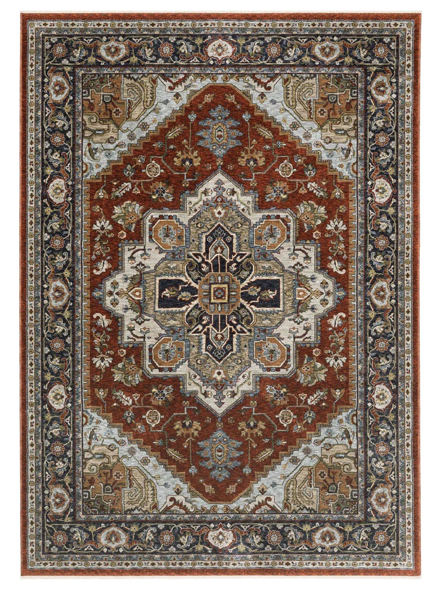 Oriental Weavers ABERDEEN 1144R Red Traditional Machinemade Rug