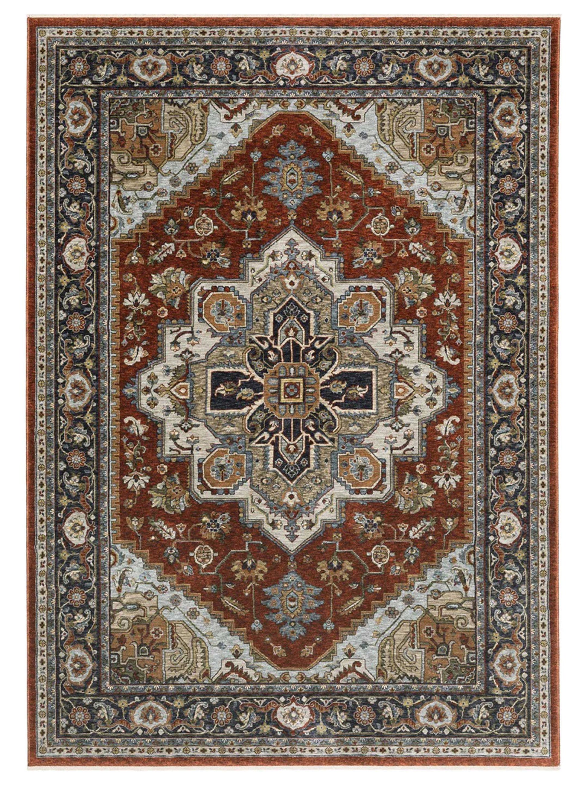 Oriental Weavers ABERDEEN 1144R Red Traditional Machinemade Rug