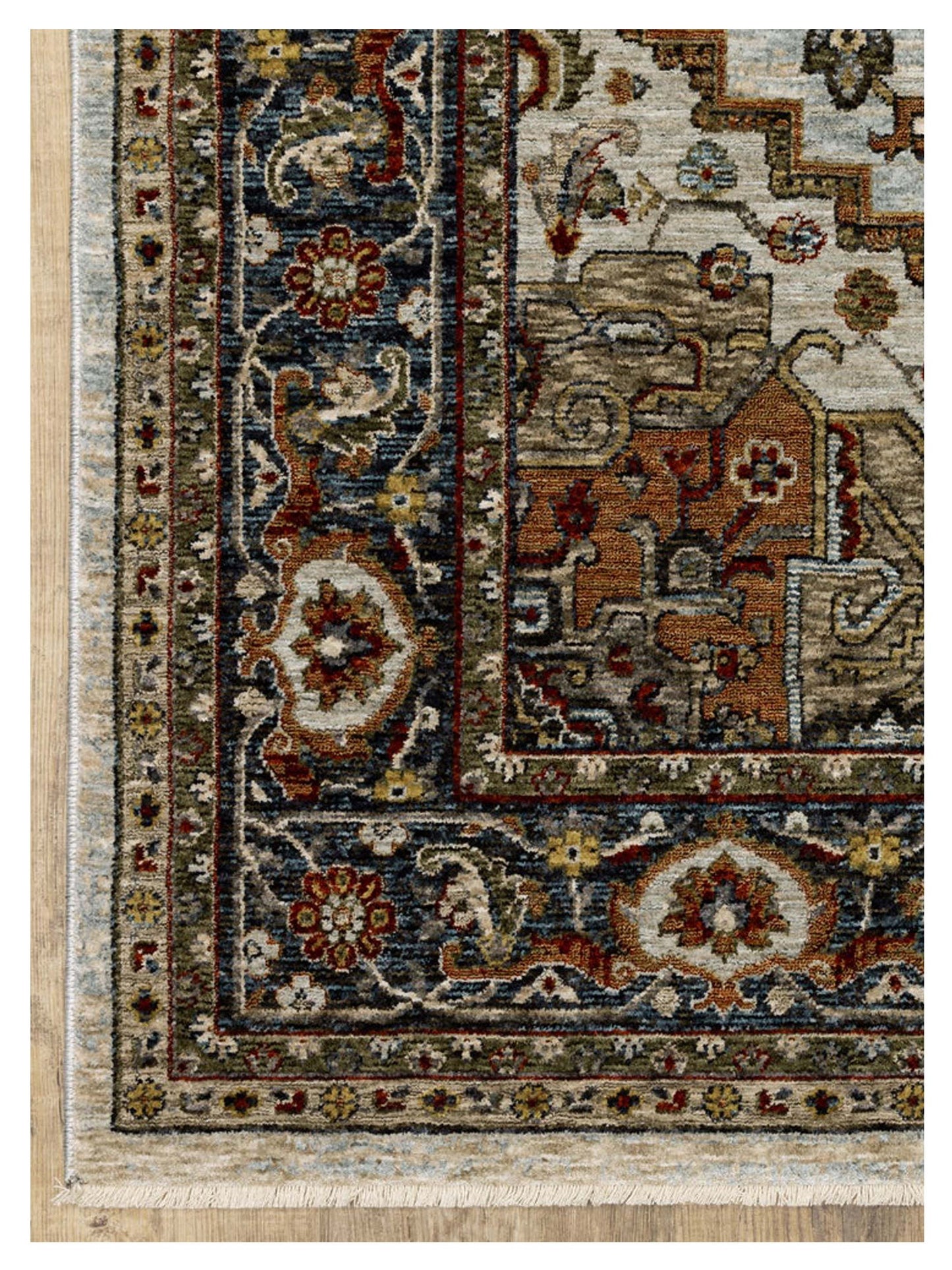 Oriental Weavers ABERDEEN 1144W Ivory Blue Traditional Machinemade Rug