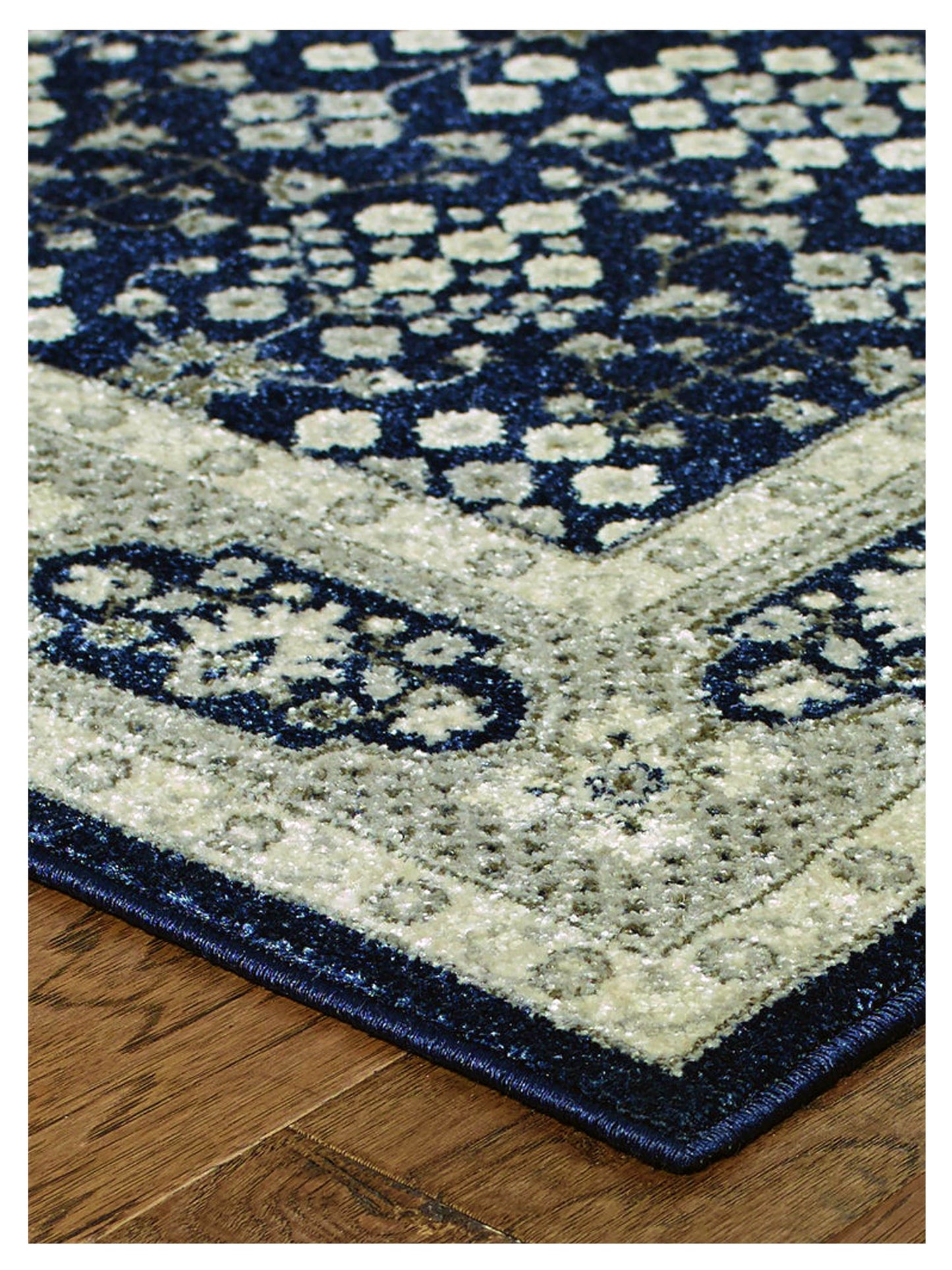 Oriental Weavers Richmond 119B3 Navy Grey Traditional Woven Rug