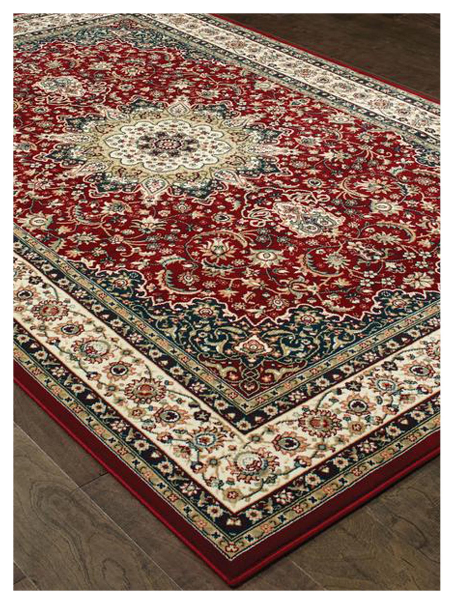 Oriental Weavers KASHAN 119N1 Red Ivory Traditional Machinemade Rug