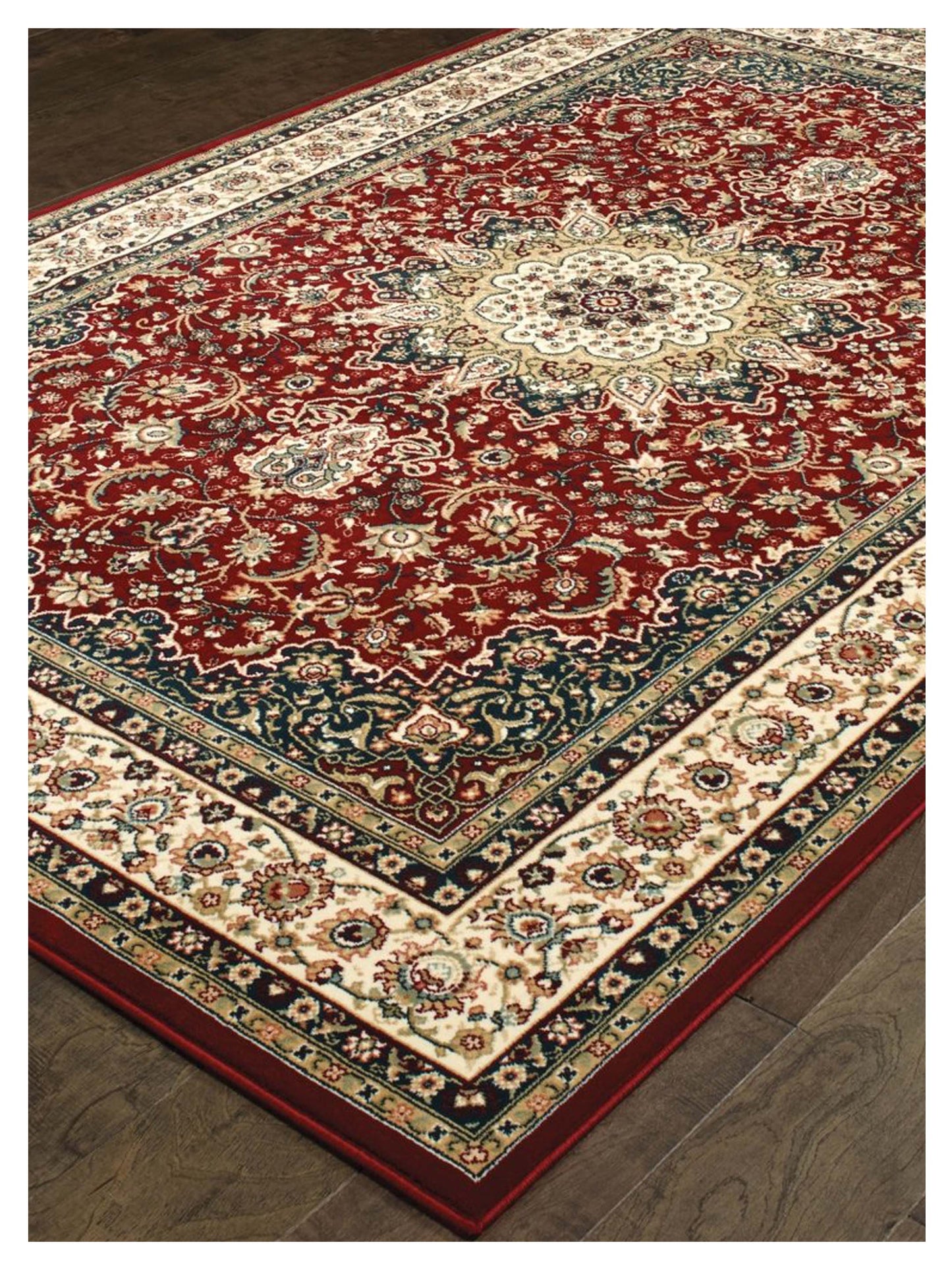 Oriental Weavers KASHAN 119N1 Red Ivory Traditional Machinemade Rug