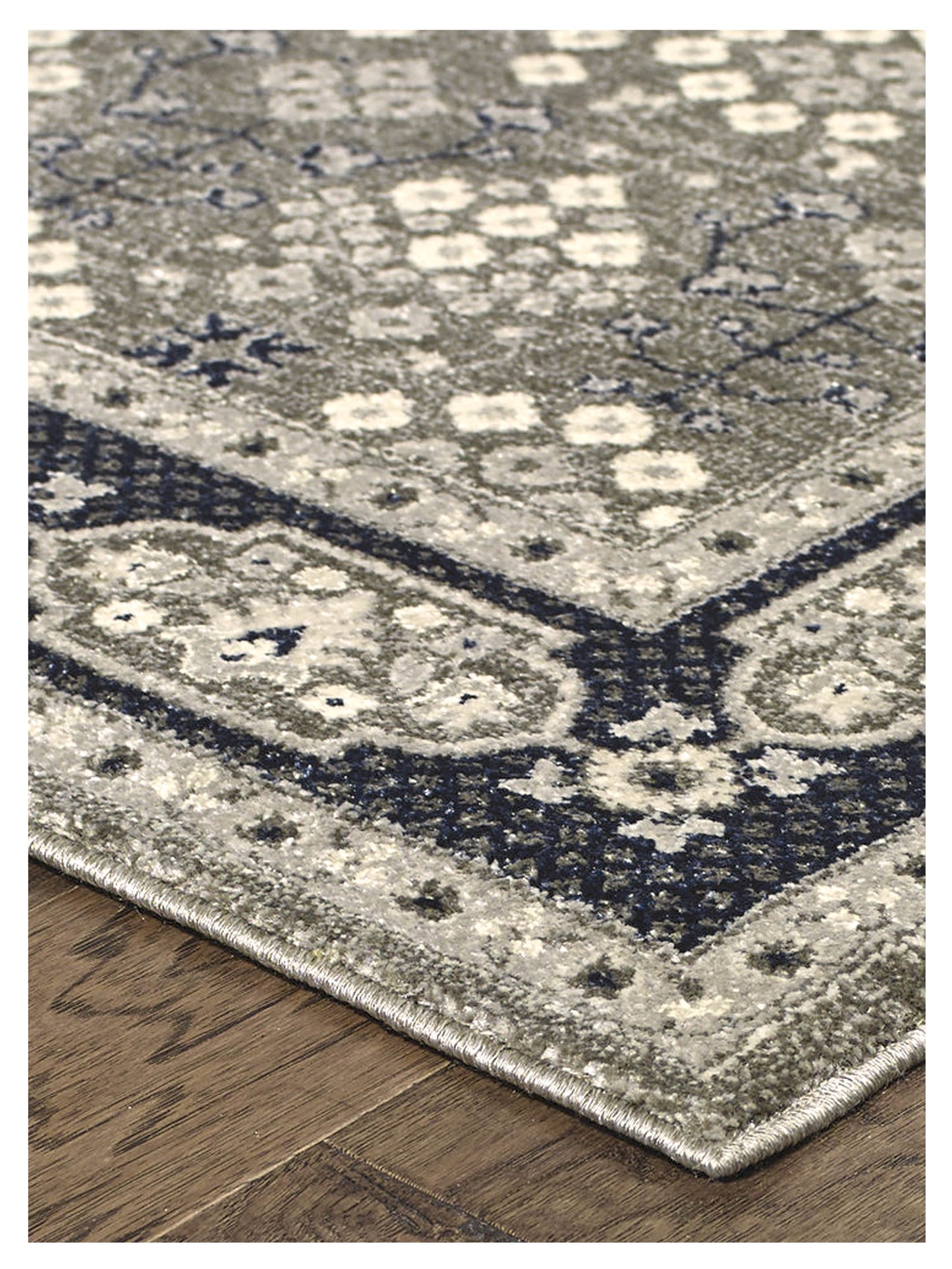 Oriental Weavers Richmond 119U3 Grey Navy Traditional Woven Rug