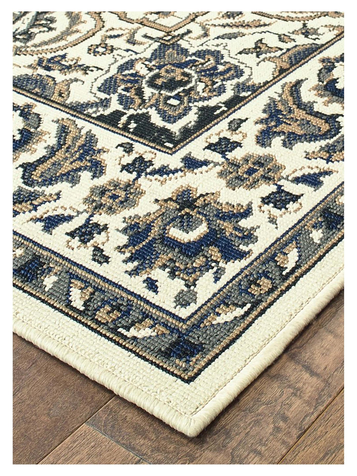 Oriental Weavers MARINA 1248W Ivory Navy Outdoor Machinemade Rug