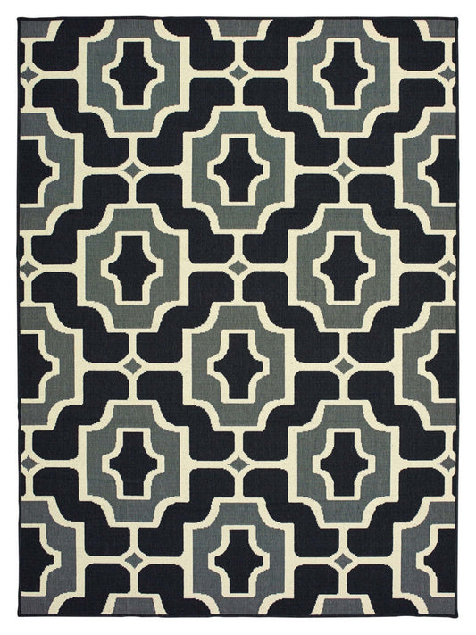 Oriental Weavers MARINA 1491Z Black Outdoor Machinemade Rug