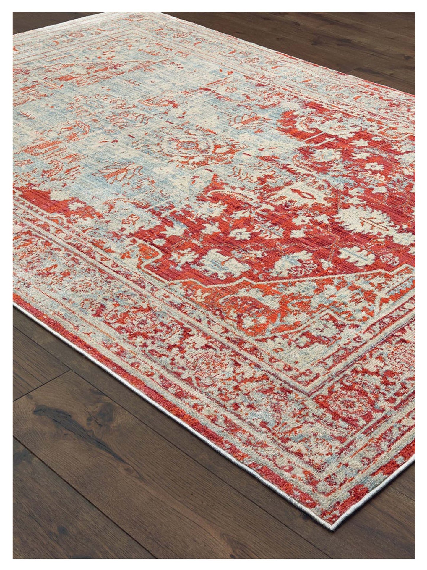 Oriental Weavers Pandora 1501U Grey Orange Casual Machinemade Rug