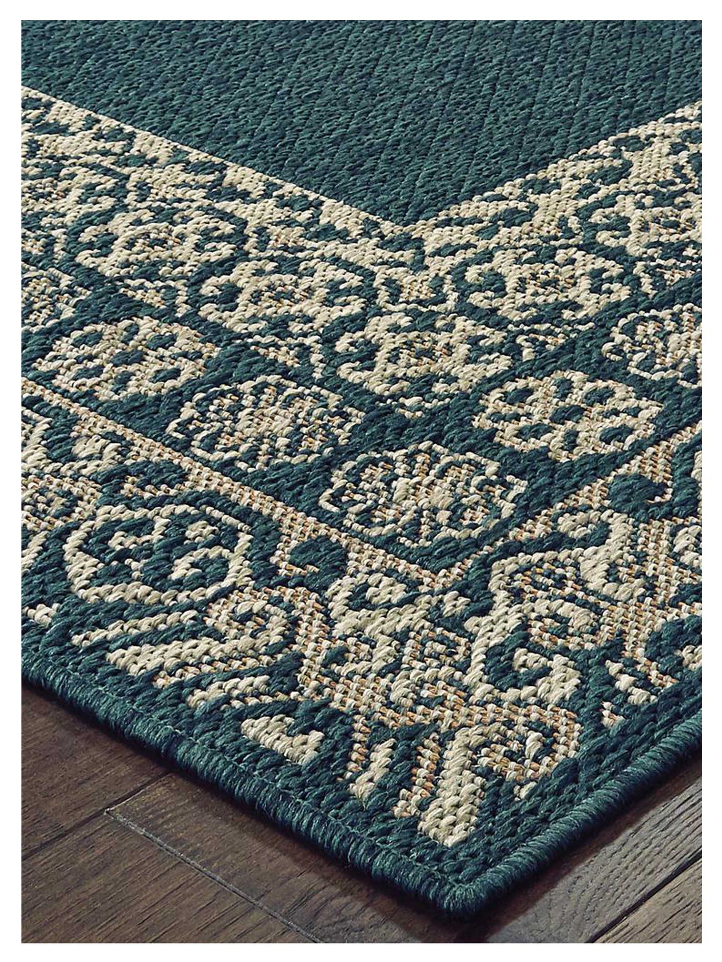 Oriental Weavers LATITUDE 1503B Blue Grey Outdoor Machinemade Rug