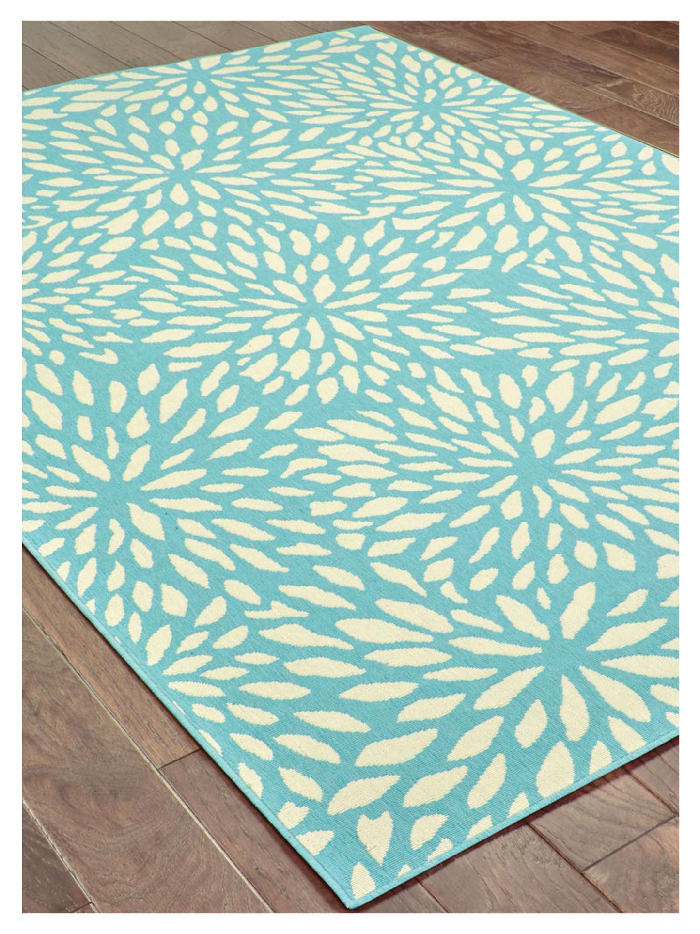 Oriental Weavers MERIDIAN 1506L Blue Ivory Outdoor Machinemade Rug