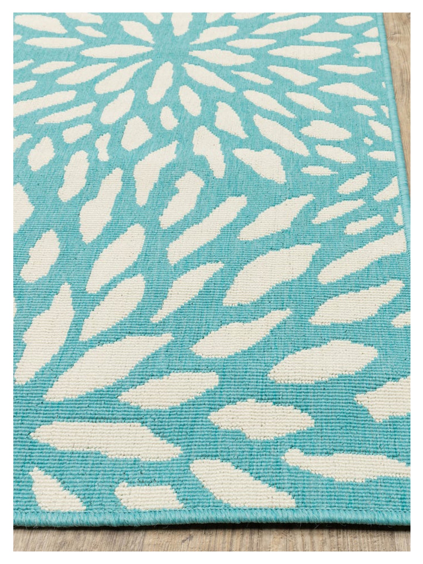 Oriental Weavers MERIDIAN 1506L Blue Ivory Outdoor Machinemade Rug